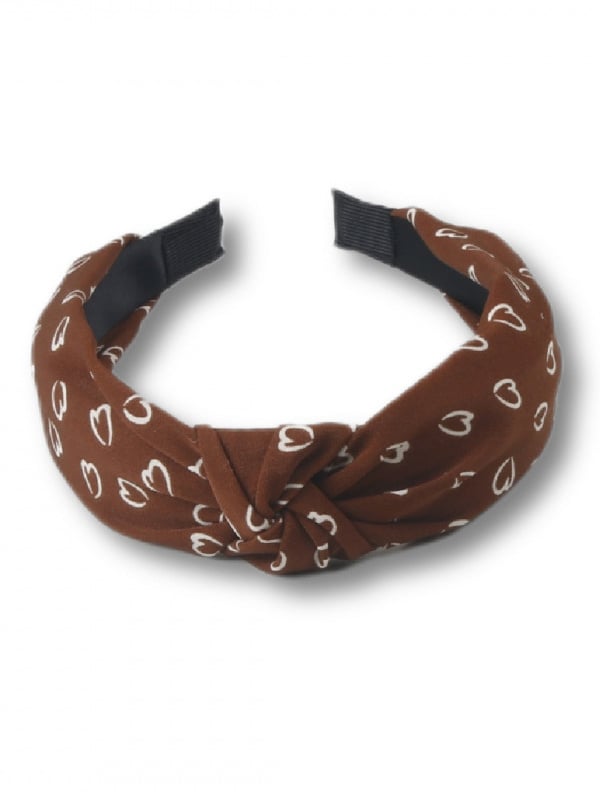 Vintage Wide Heart Pattern Headband