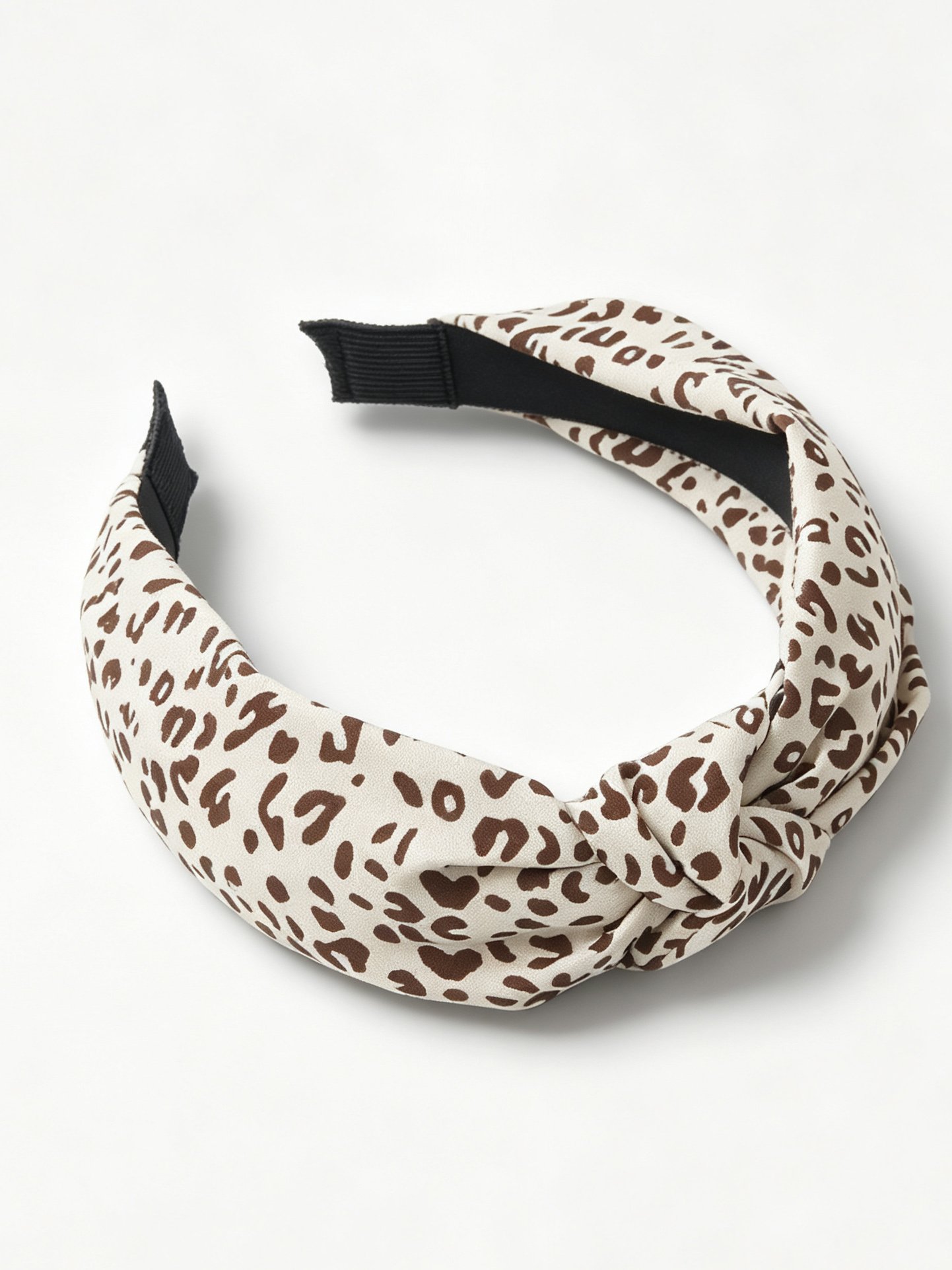 Vintage Wide Leopard Print Headband