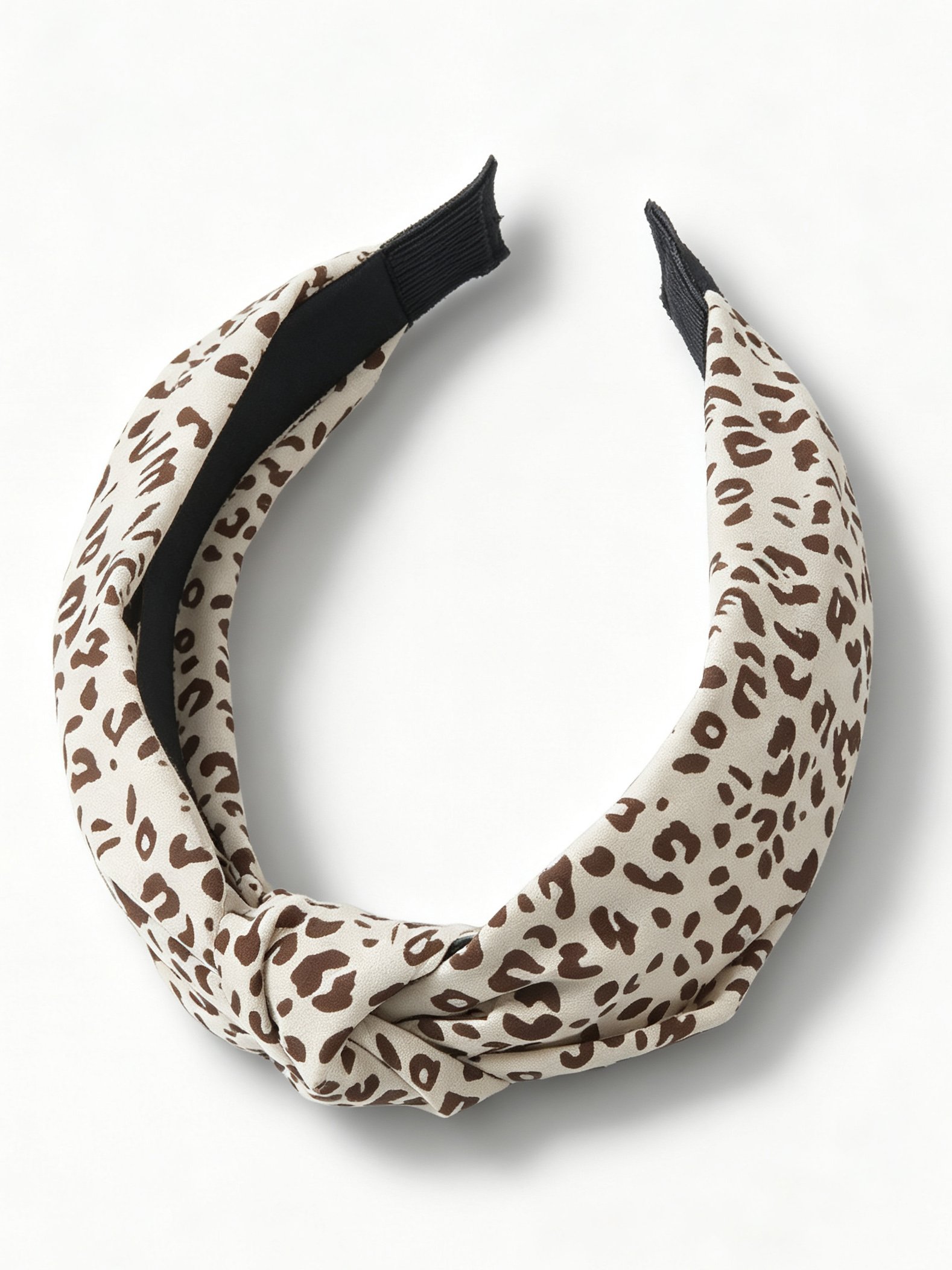 Vintage Wide Leopard Print Headband