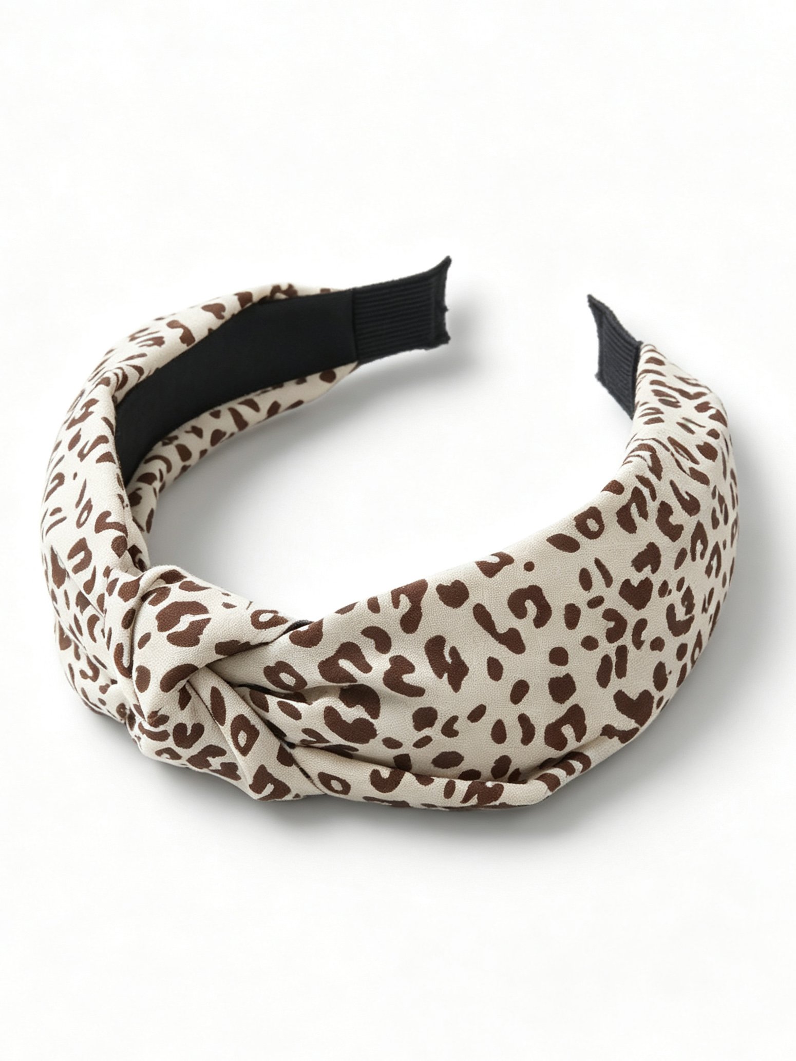 Vintage Wide Leopard Print Headband