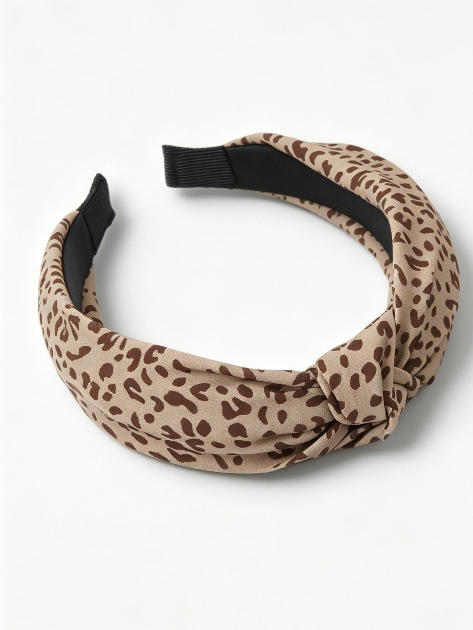 Vintage Wide Leopard Print Headband