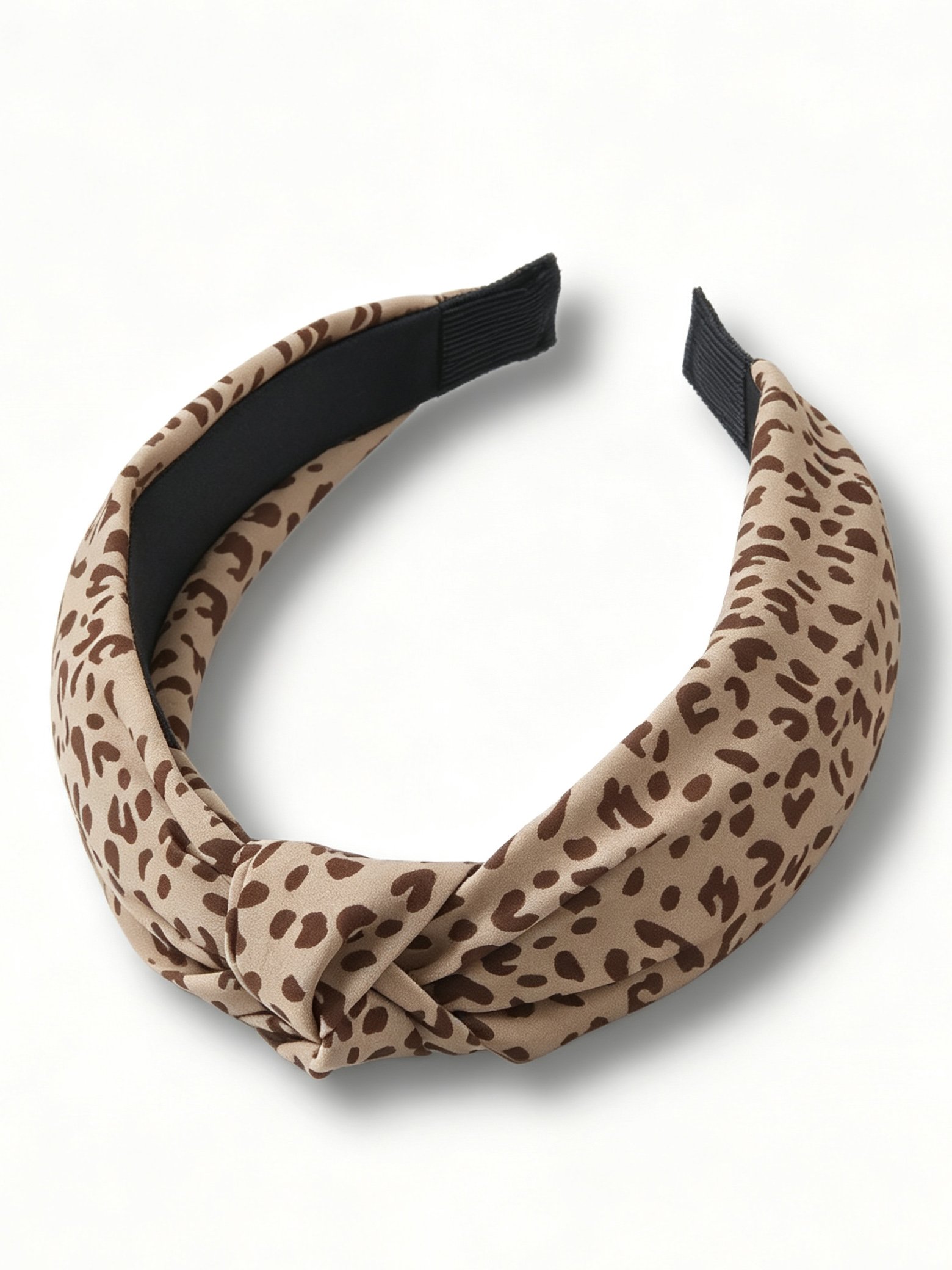 Vintage Wide Leopard Print Headband