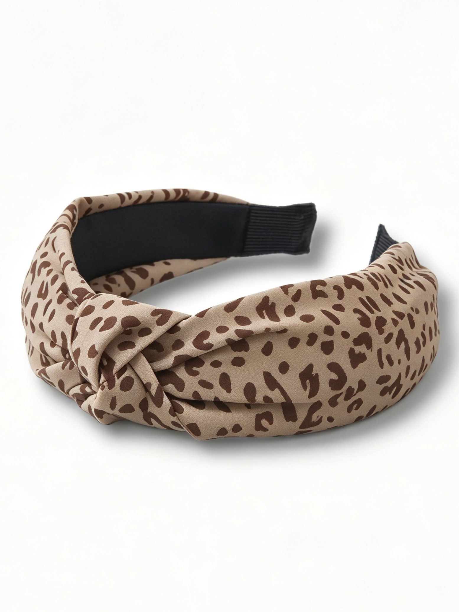 Vintage Wide Leopard Print Headband