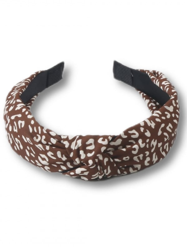 Vintage Wide Leopard Print Headband