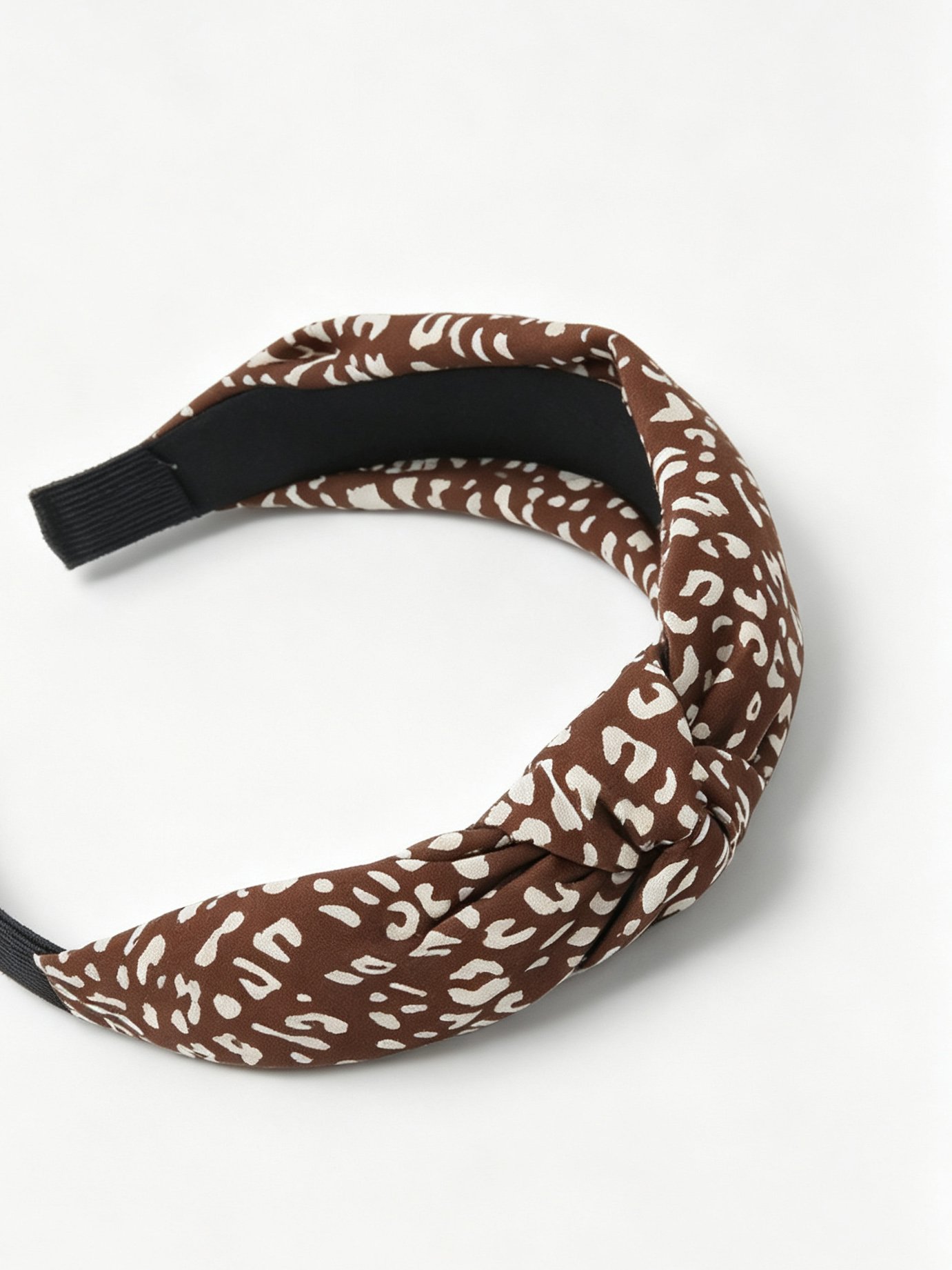 Vintage Wide Leopard Print Headband