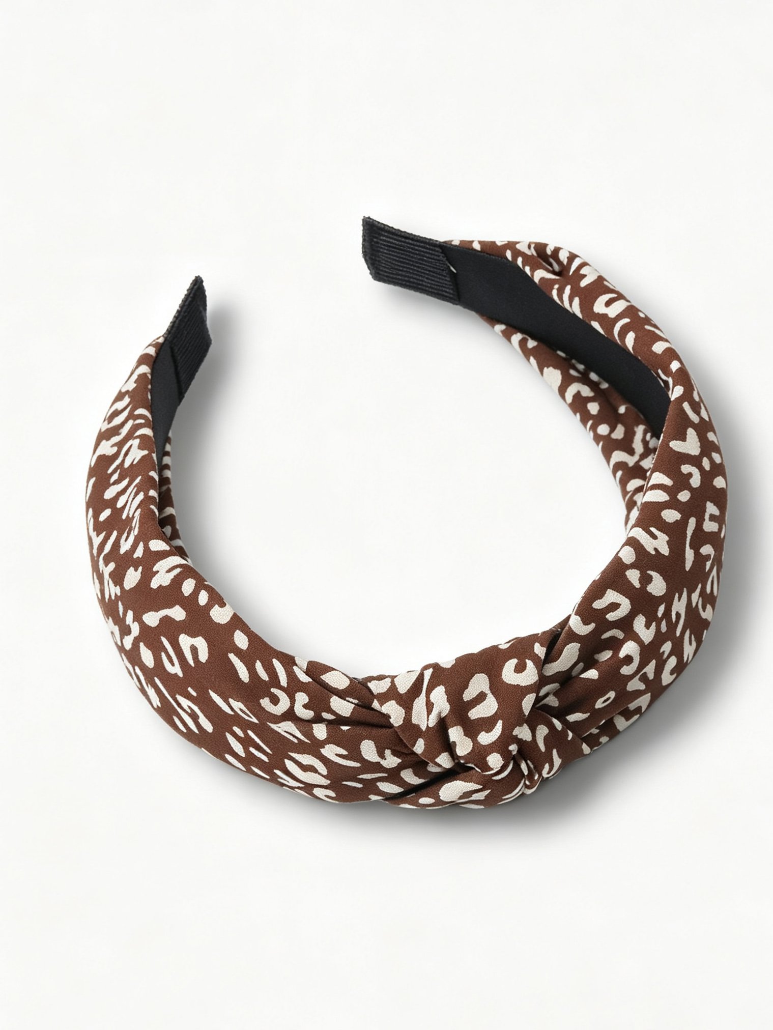 Vintage Wide Leopard Print Headband