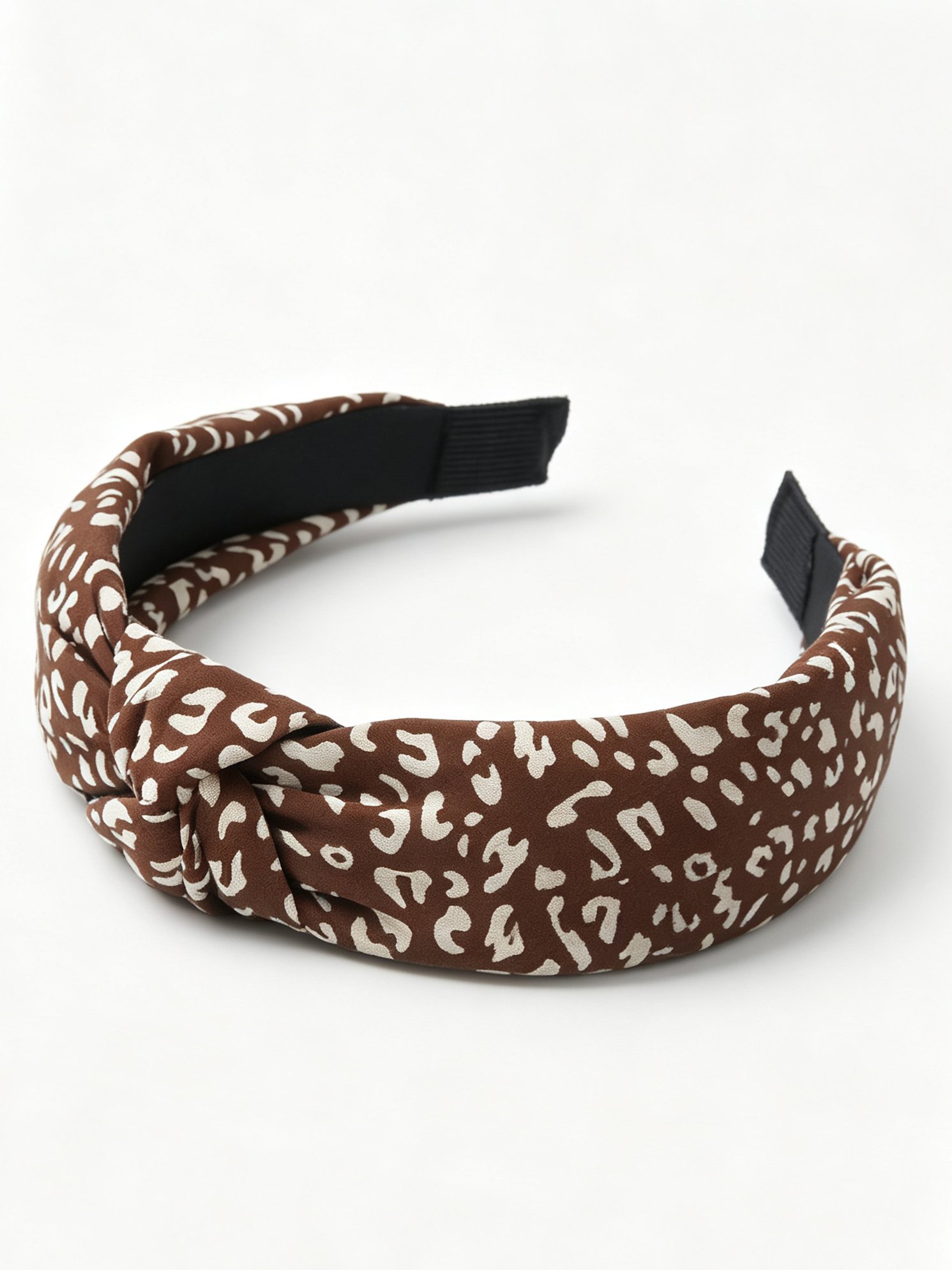 Vintage Wide Leopard Print Headband