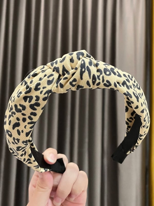 Leopard Print Knotted Headband