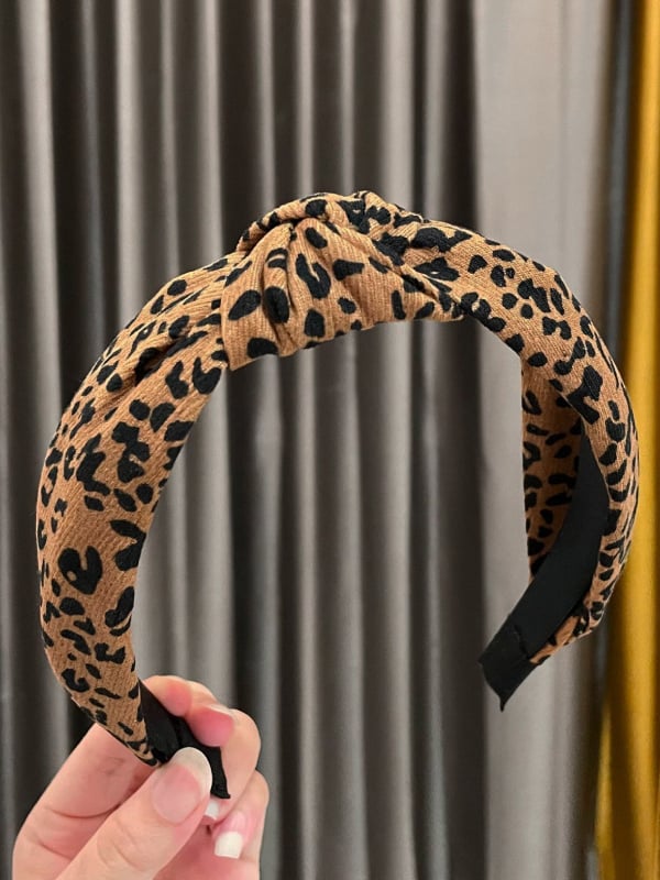 Leopard Print Knotted Headband