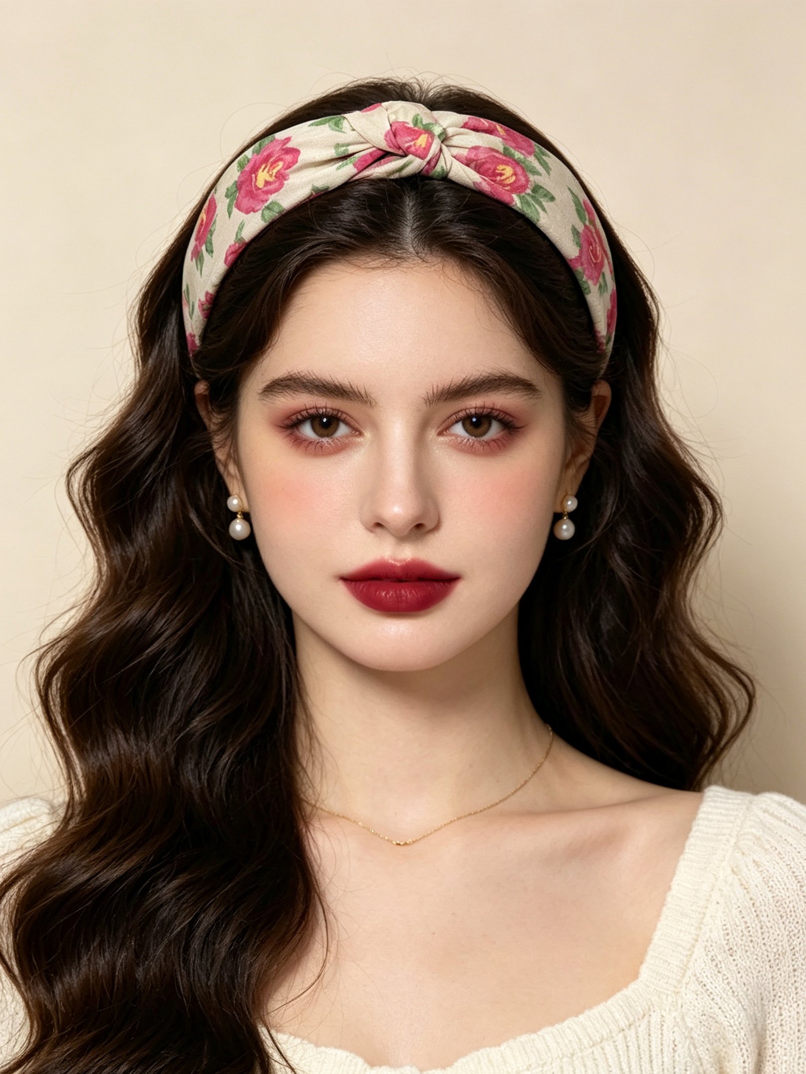 Floral Pattern Wide Headband