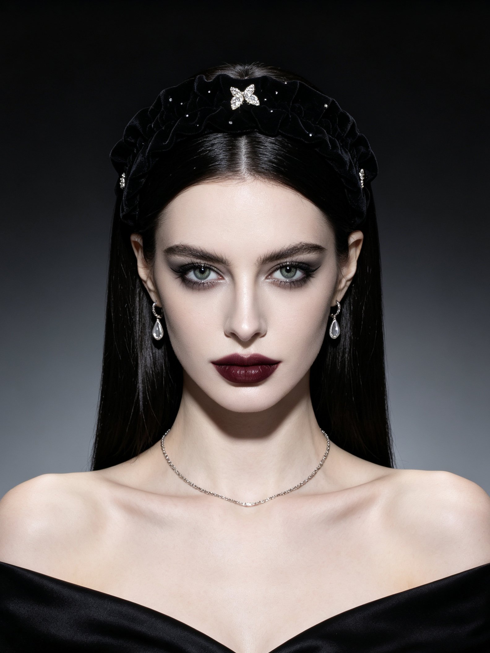 Velvet Butterfly Ruched Headband