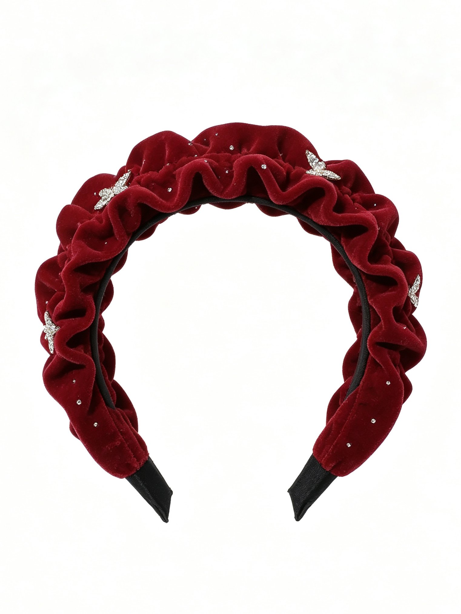 Velvet Butterfly Ruched Headband