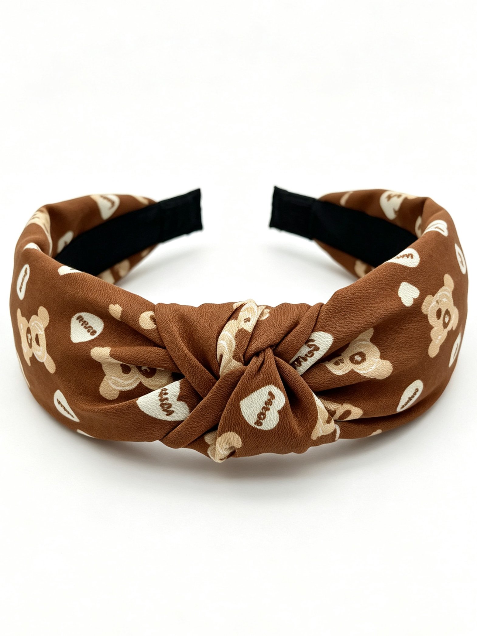 Bear Pattern Knotted Wide Headband