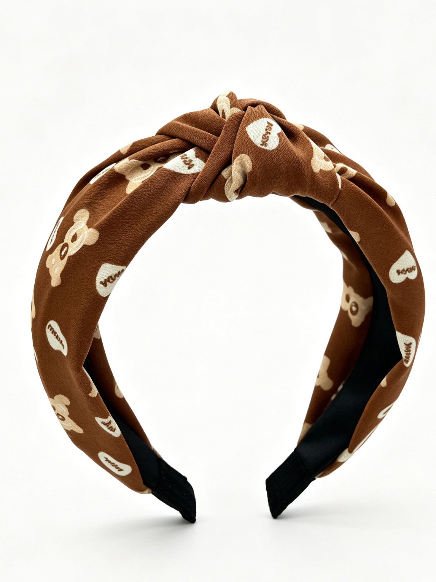Bear Pattern Knotted Wide Headband
