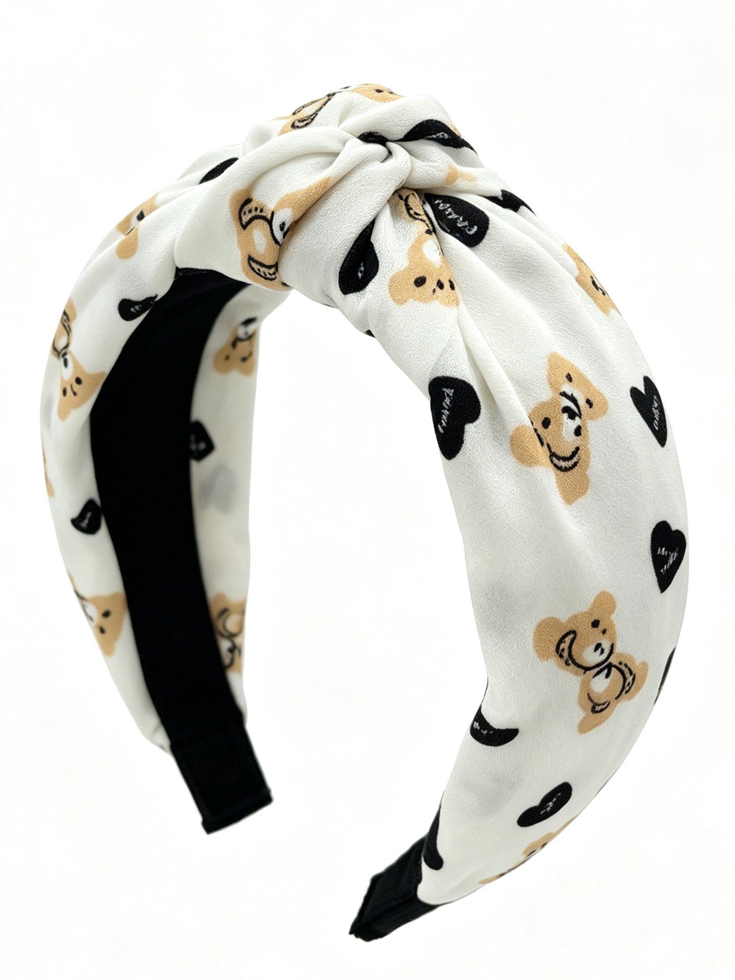 Bear Pattern Knotted Wide Headband