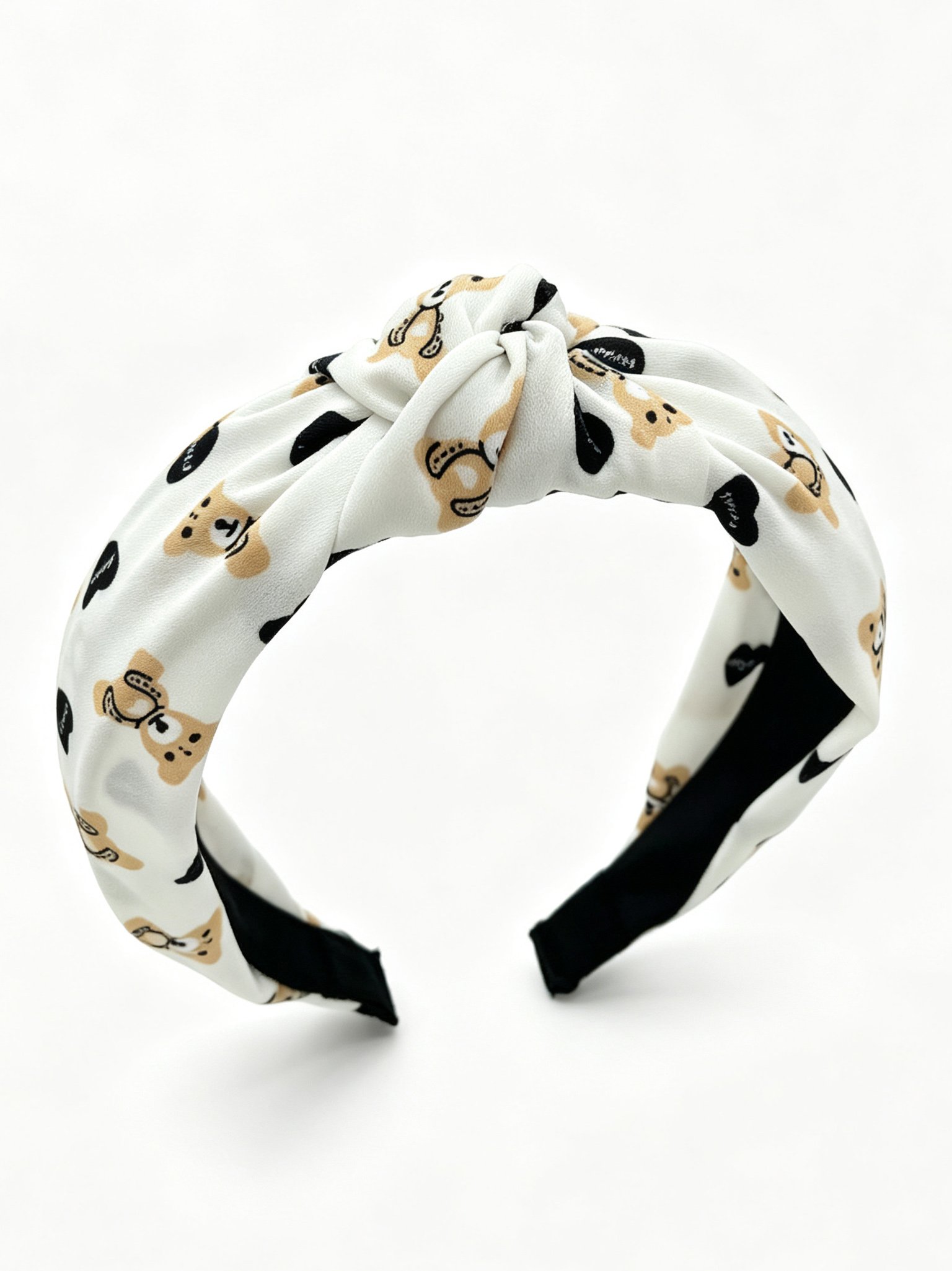 Bear Pattern Knotted Wide Headband