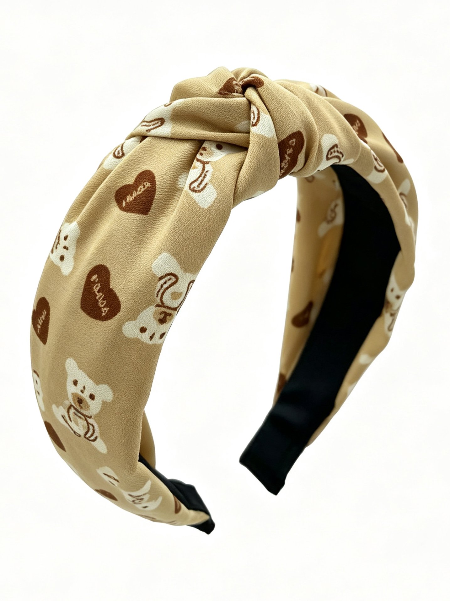 Bear Pattern Knotted Wide Headband