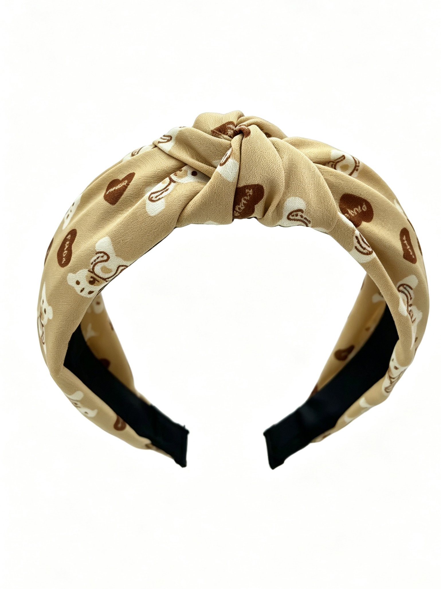 Bear Pattern Knotted Wide Headband