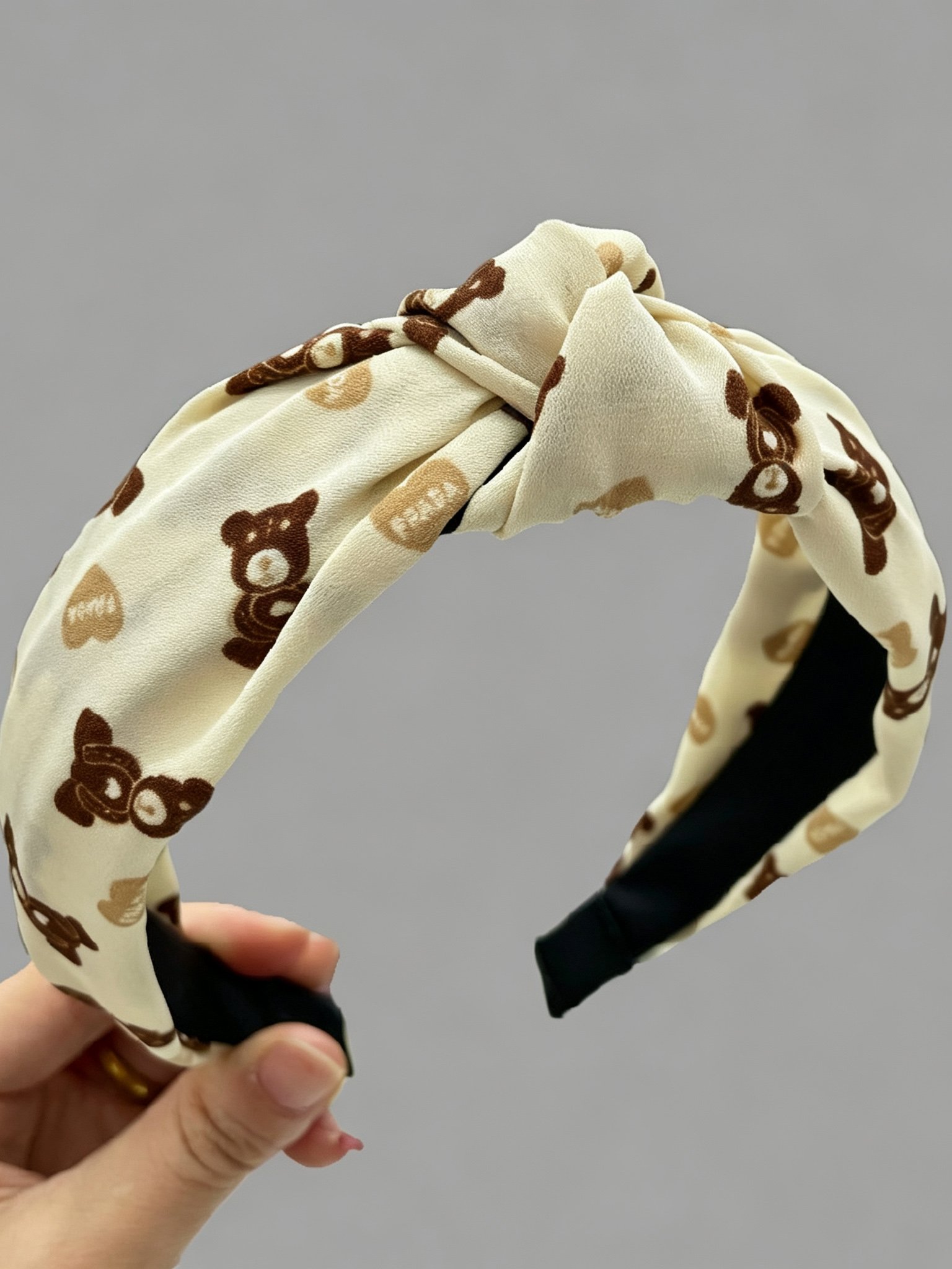 Bear Print Knotted Headband