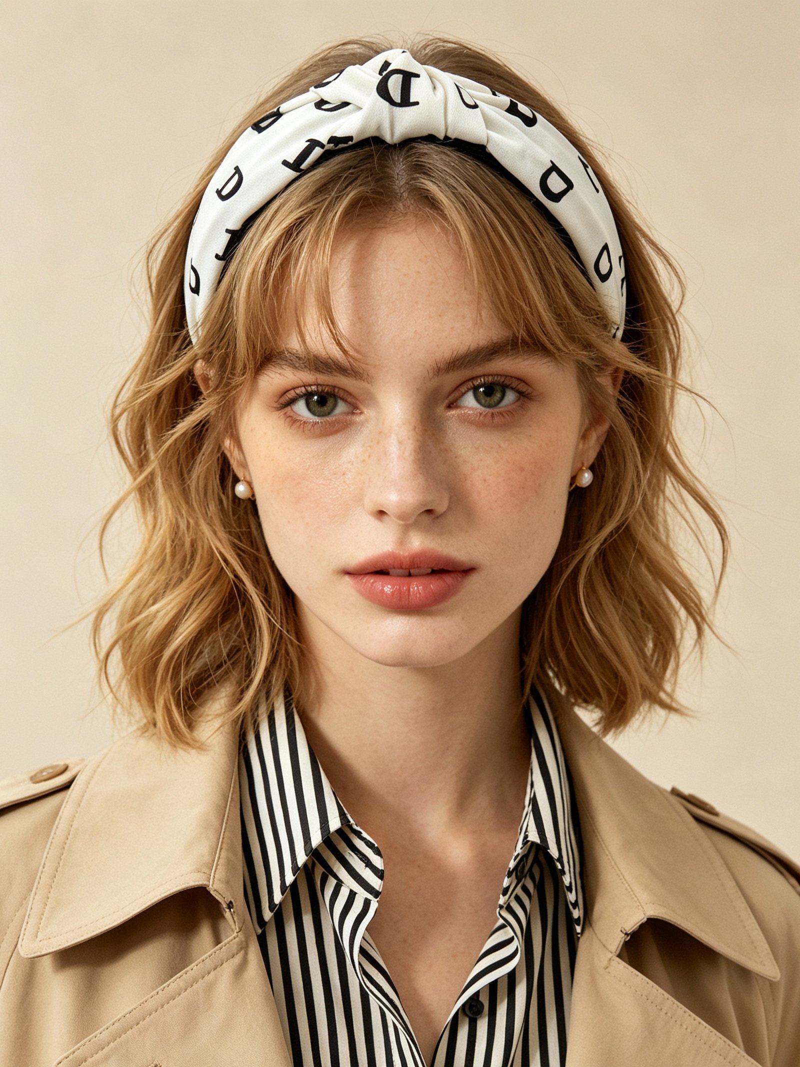 Letter D Knotted Wide Headband