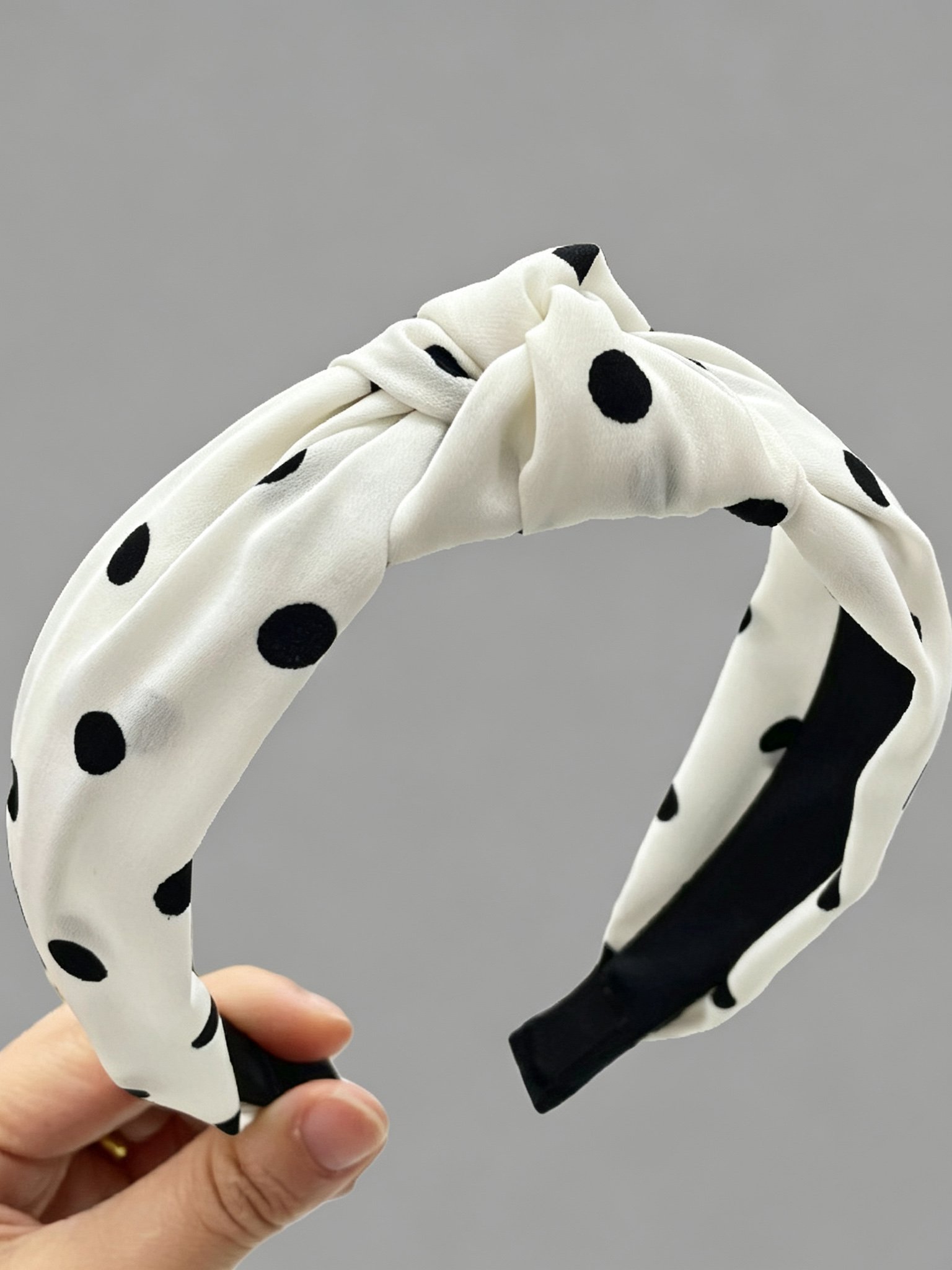 Polka Dot Wide Knotted Headband