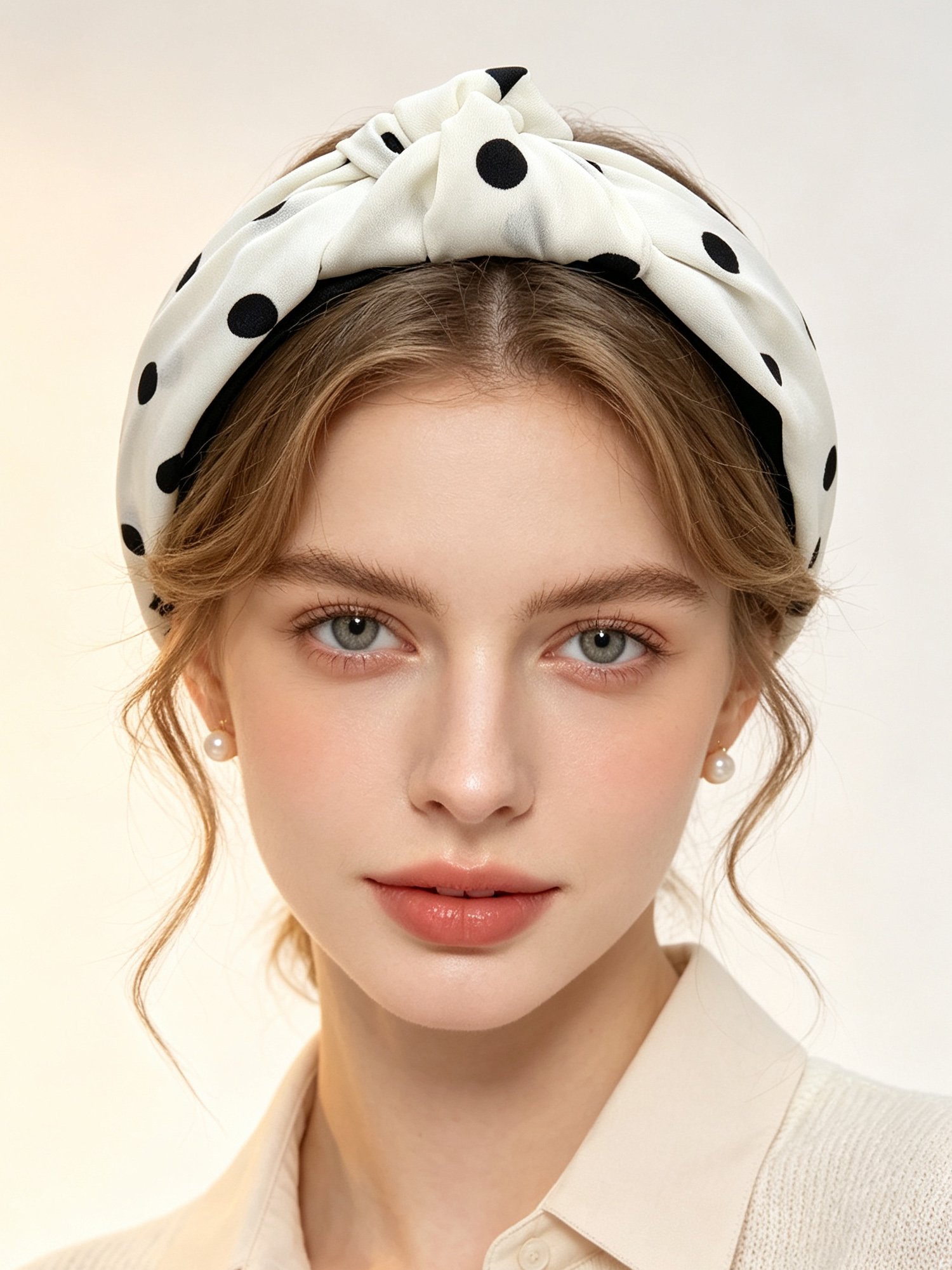 Polka Dot Wide Knotted Headband