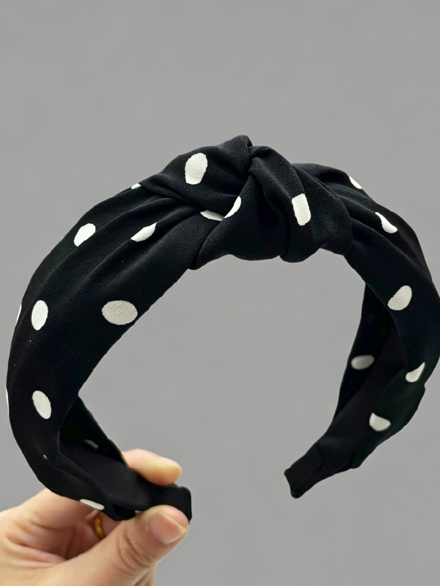 Polka Dot Wide Knotted Headband