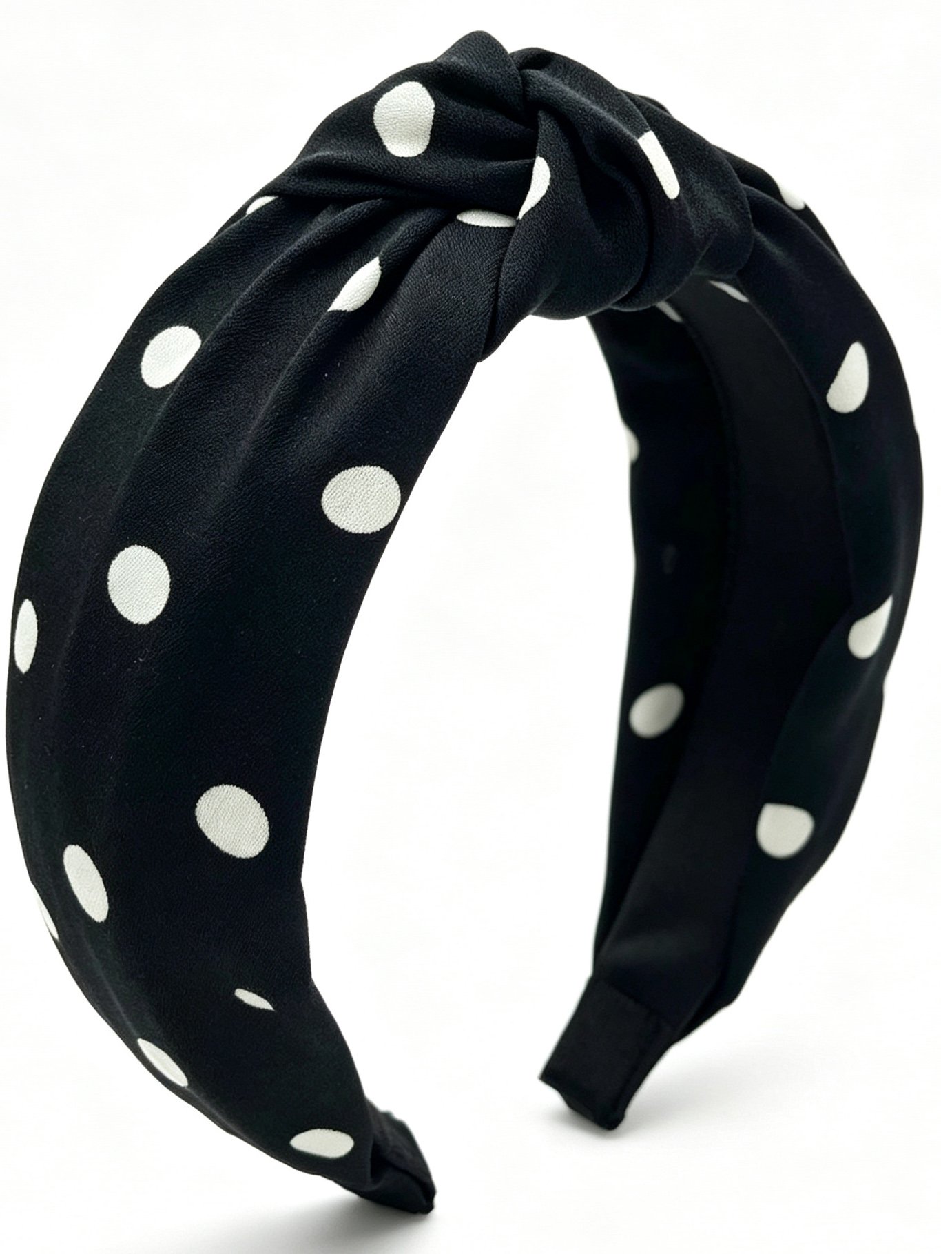 Polka Dot Wide Knotted Headband