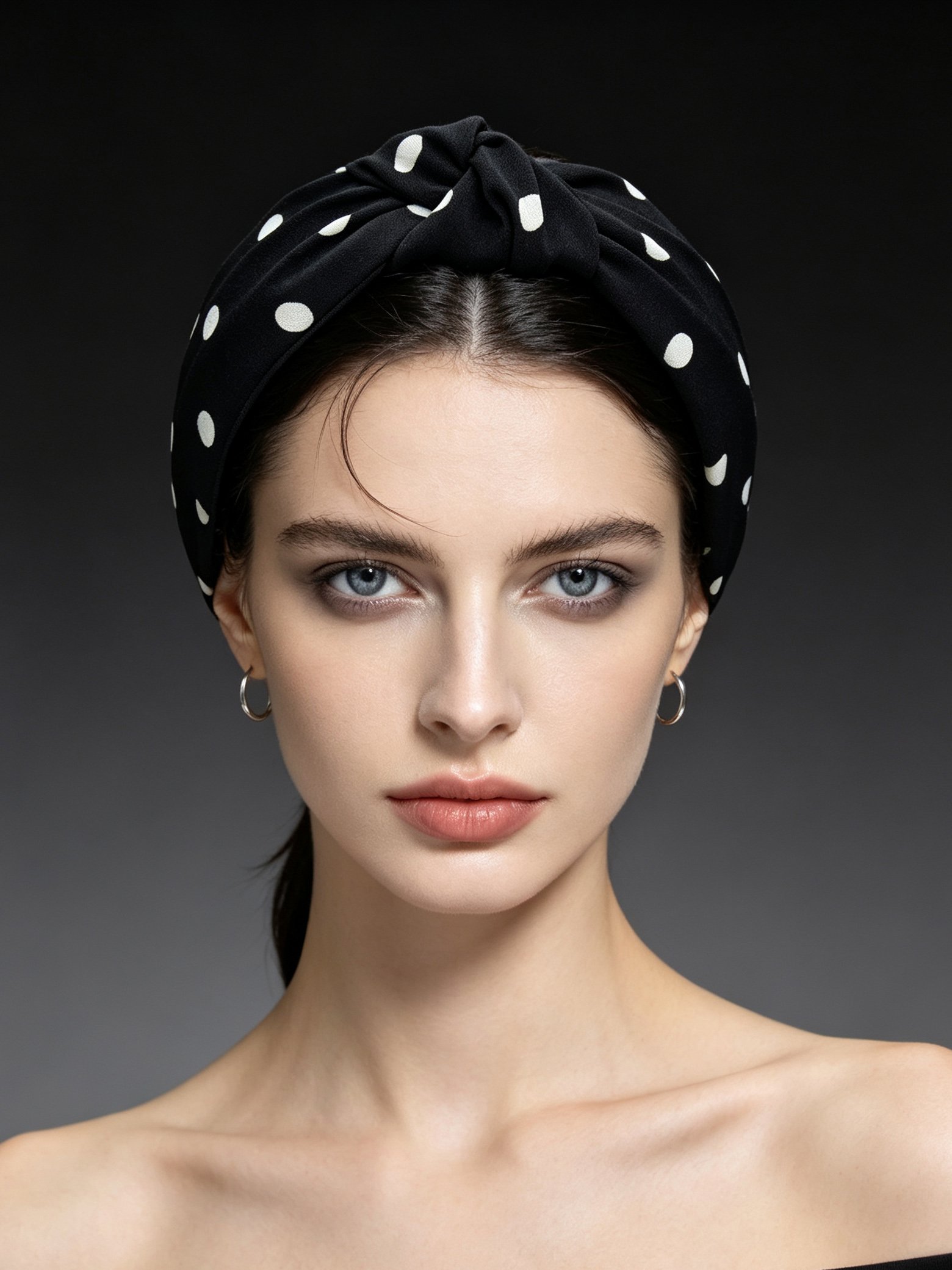 Polka Dot Wide Knotted Headband