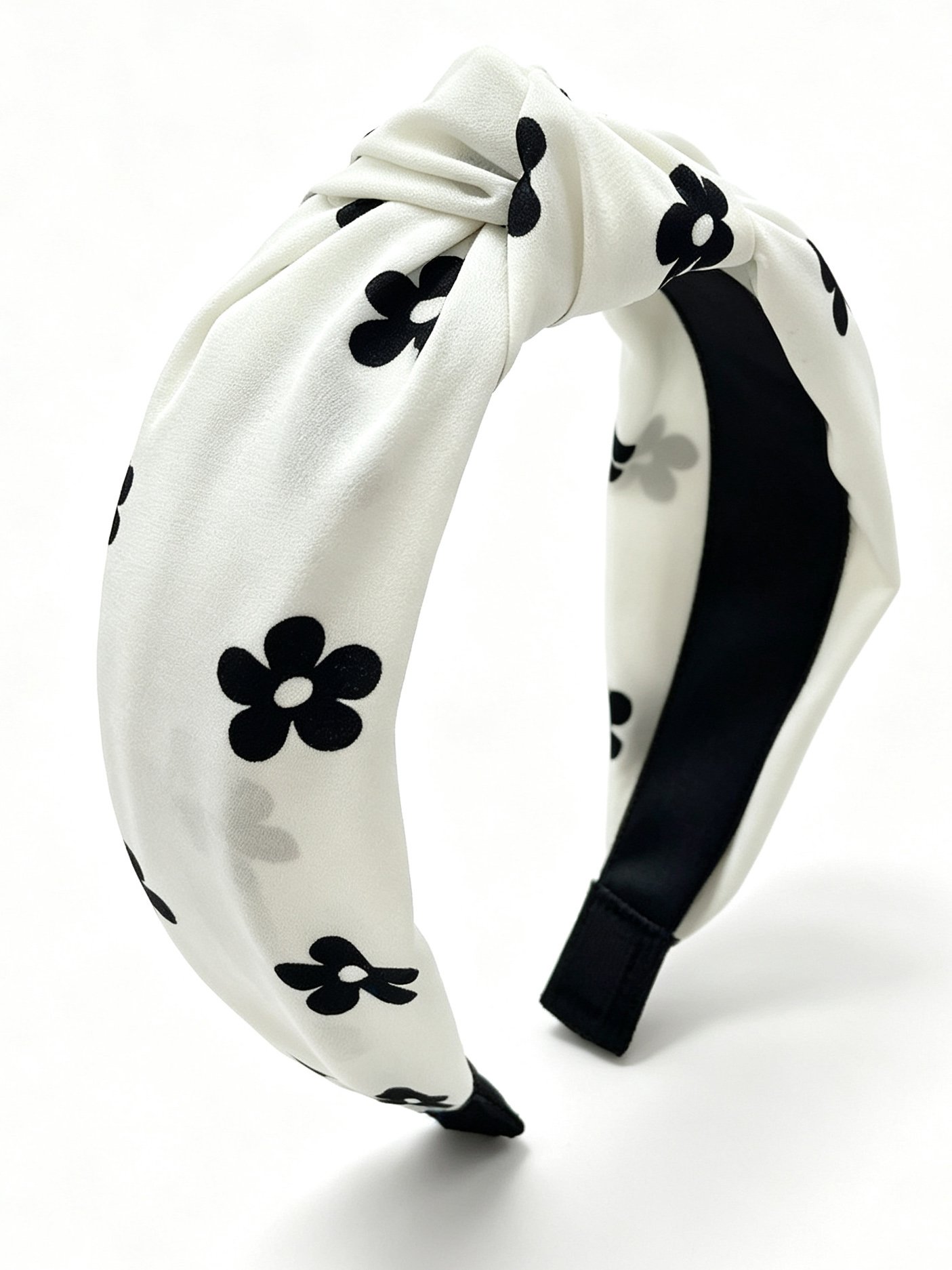 Floral Print Wide Knotted Headband