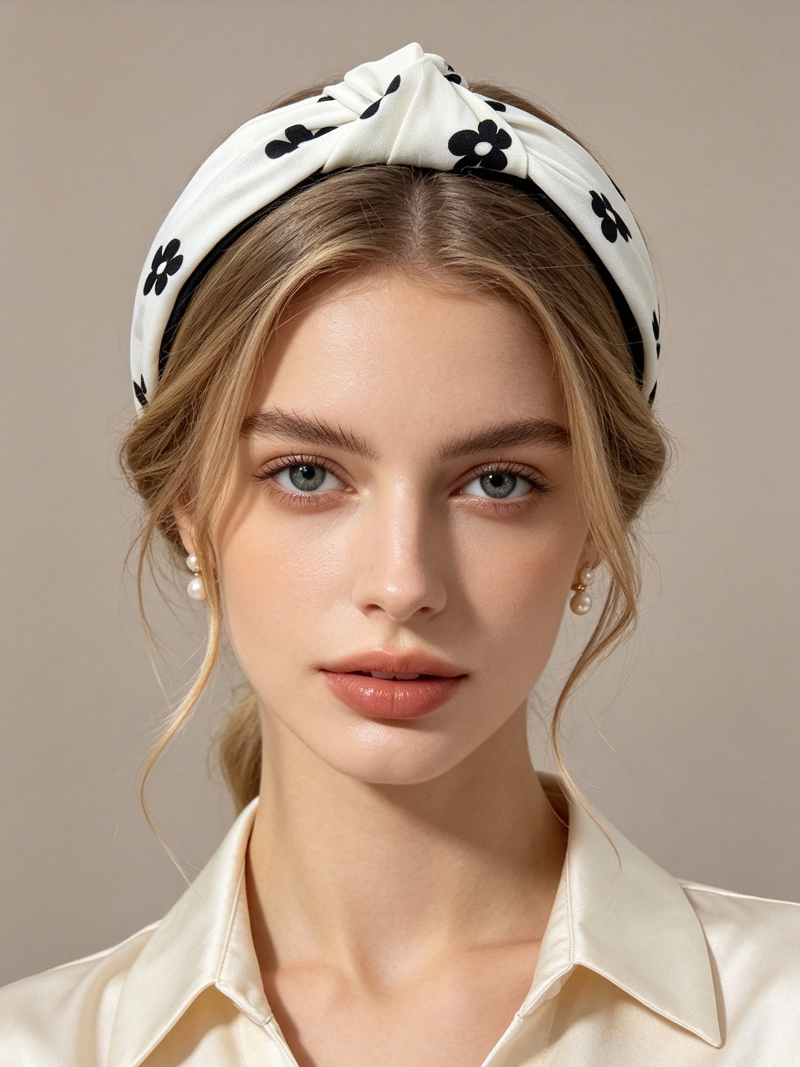 Floral Print Wide Knotted Headband