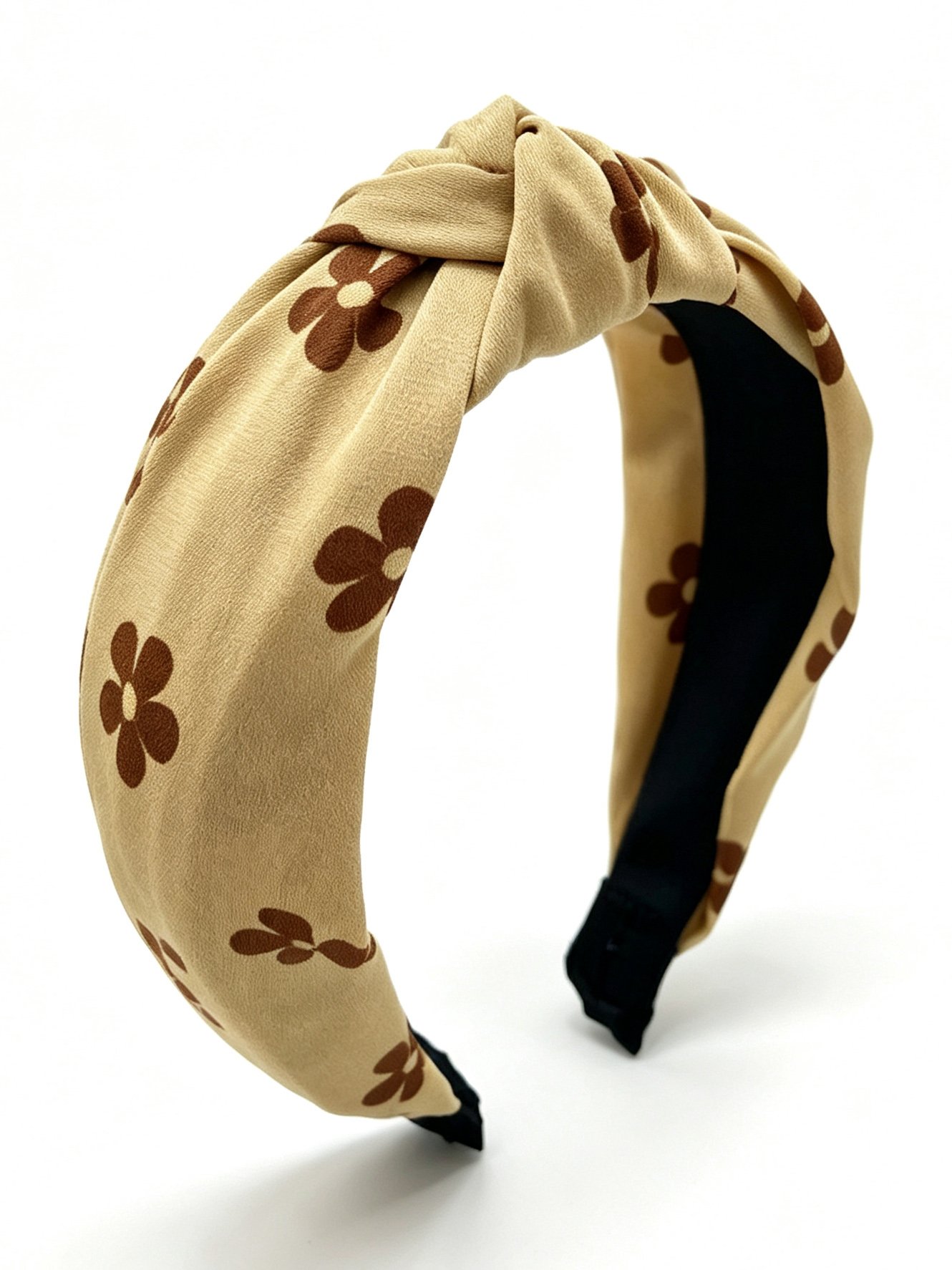 Floral Print Wide Knotted Headband