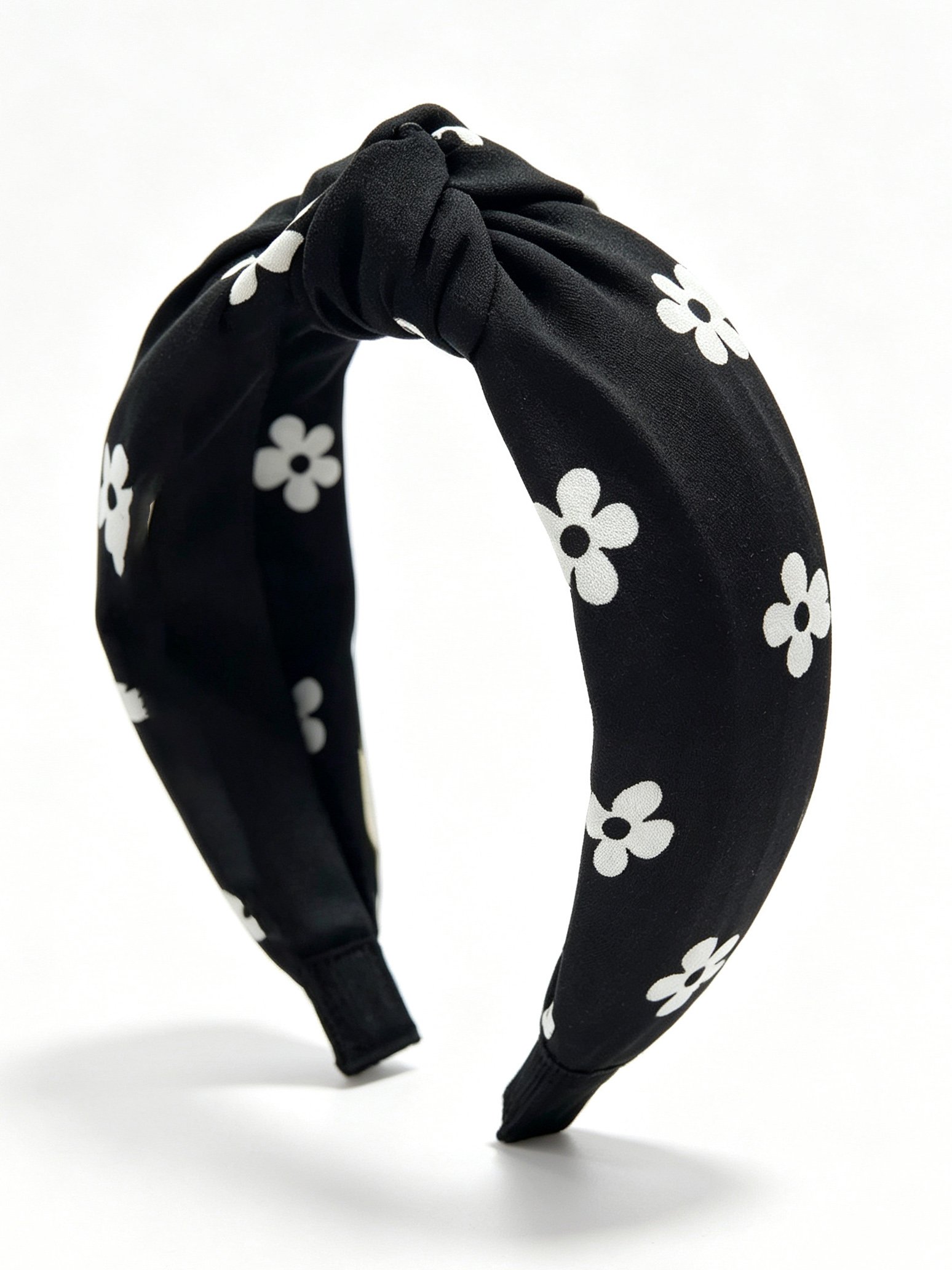 Floral Print Wide Knotted Headband