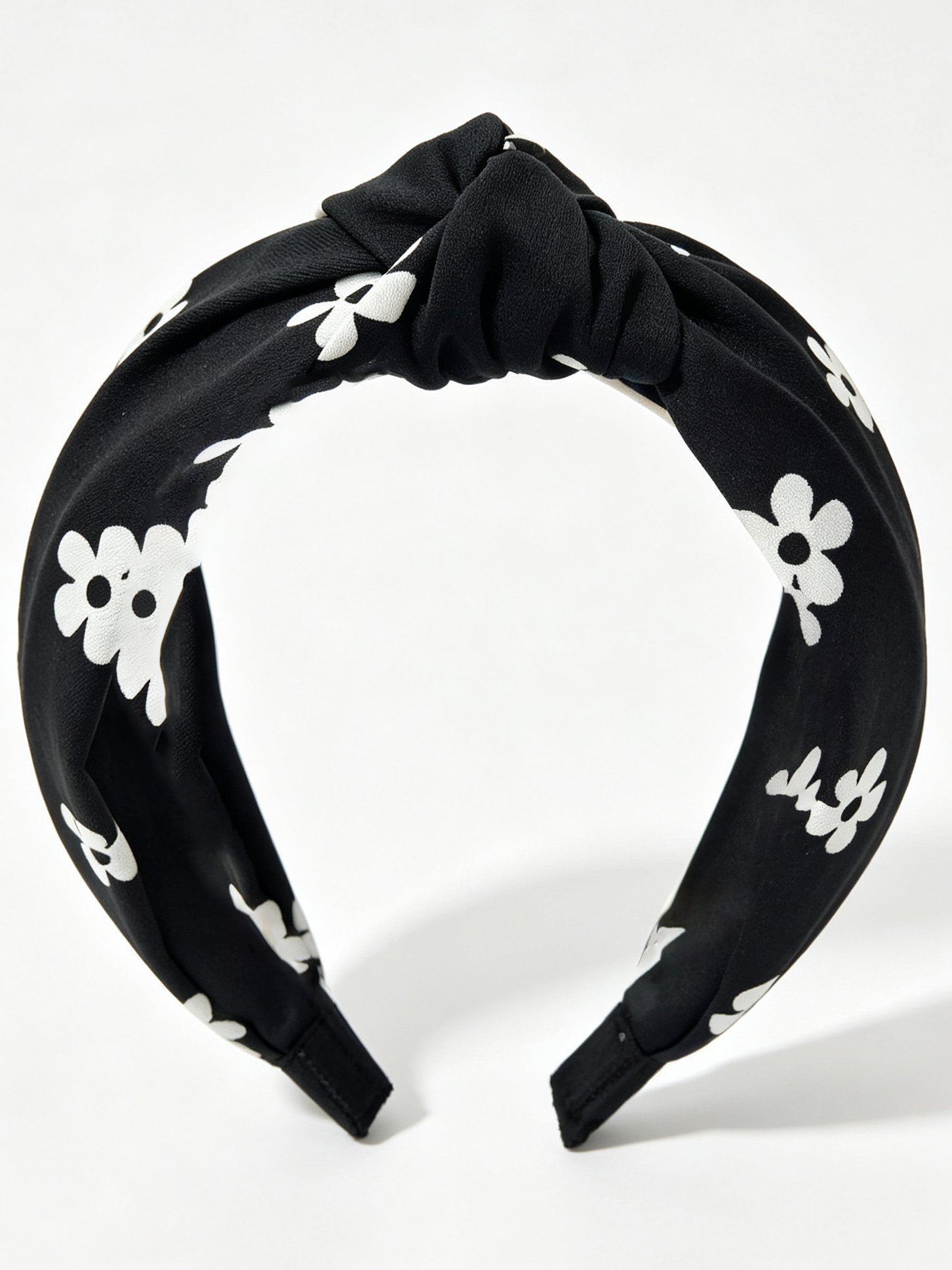 Floral Print Wide Knotted Headband