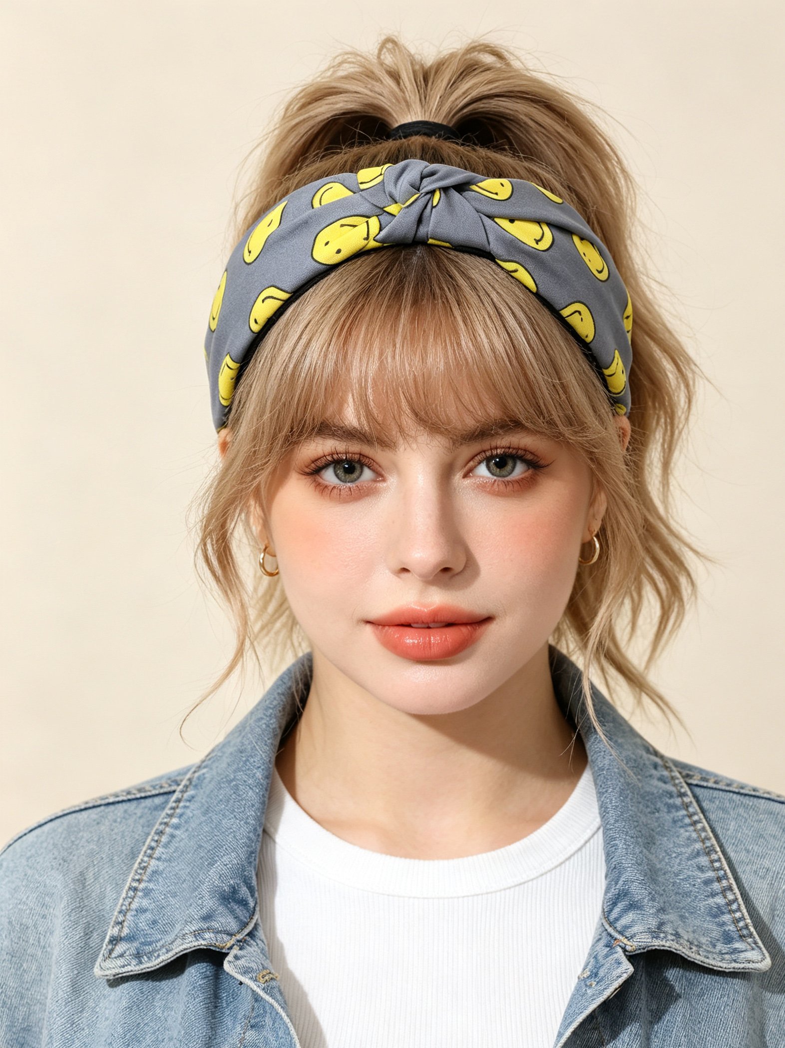 Smiley Face Knotted Headband