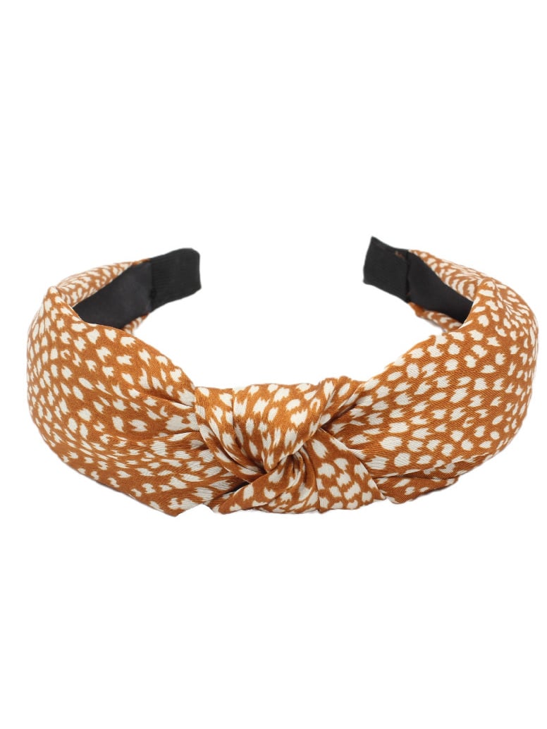 Satin Leopard Print Wide Headband