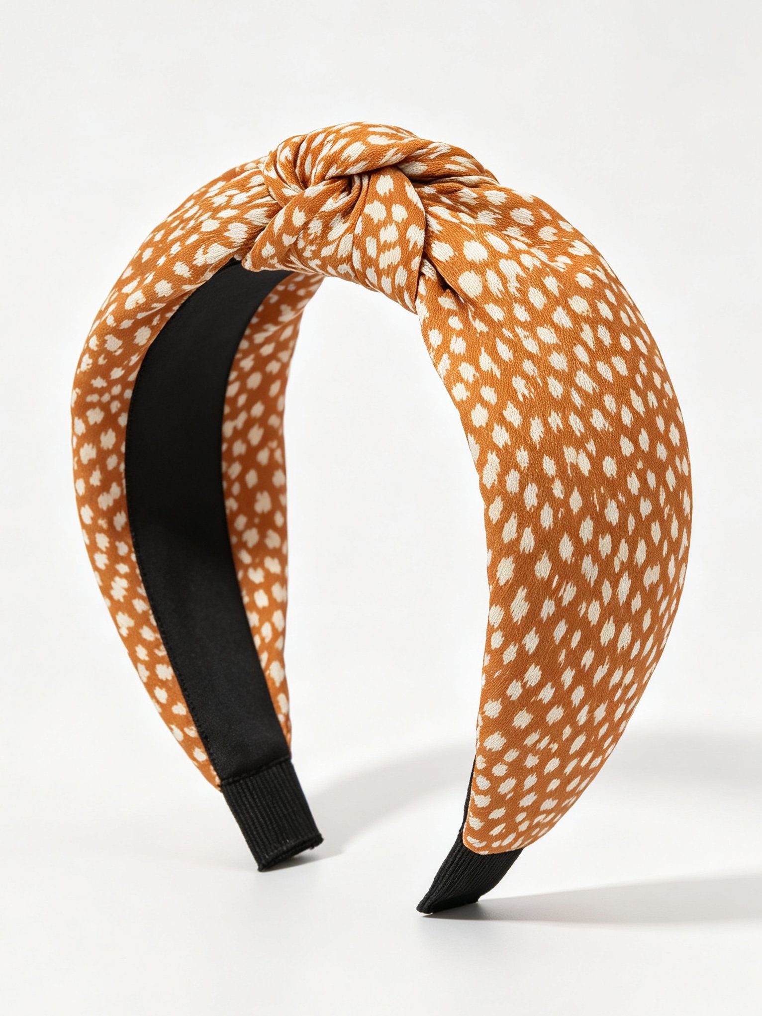 Satin Leopard Print Wide Headband