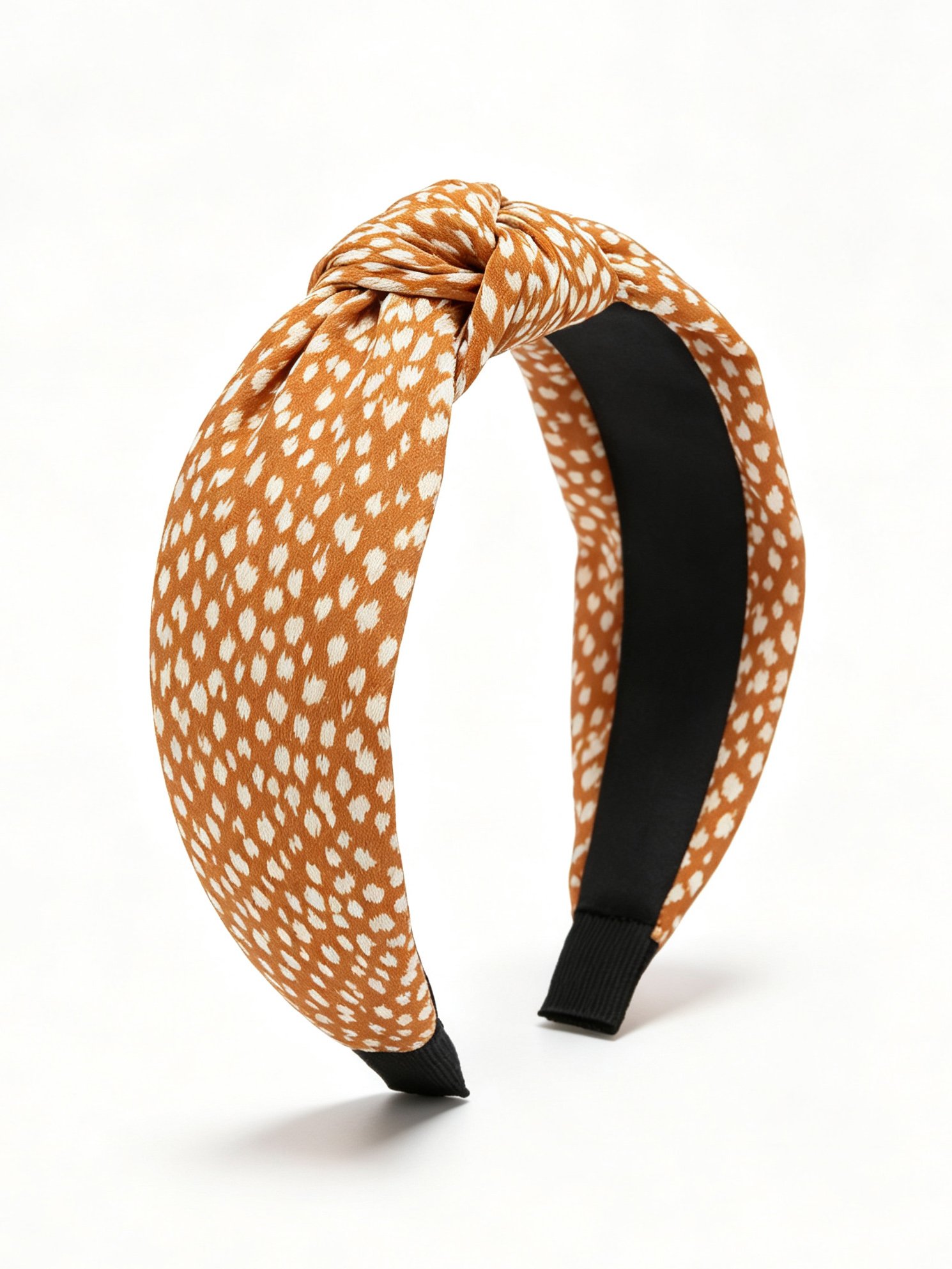 Satin Leopard Print Wide Headband