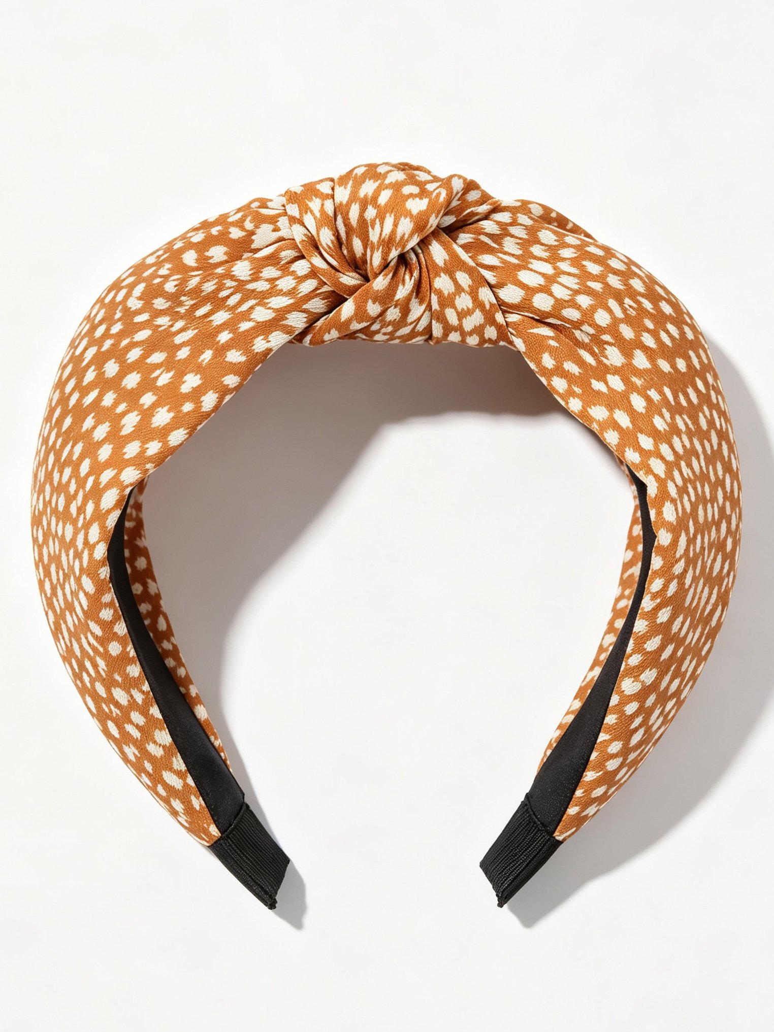 Satin Leopard Print Wide Headband