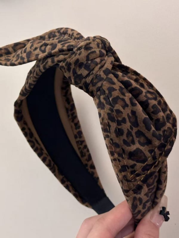 Leopard Print Bow Headband