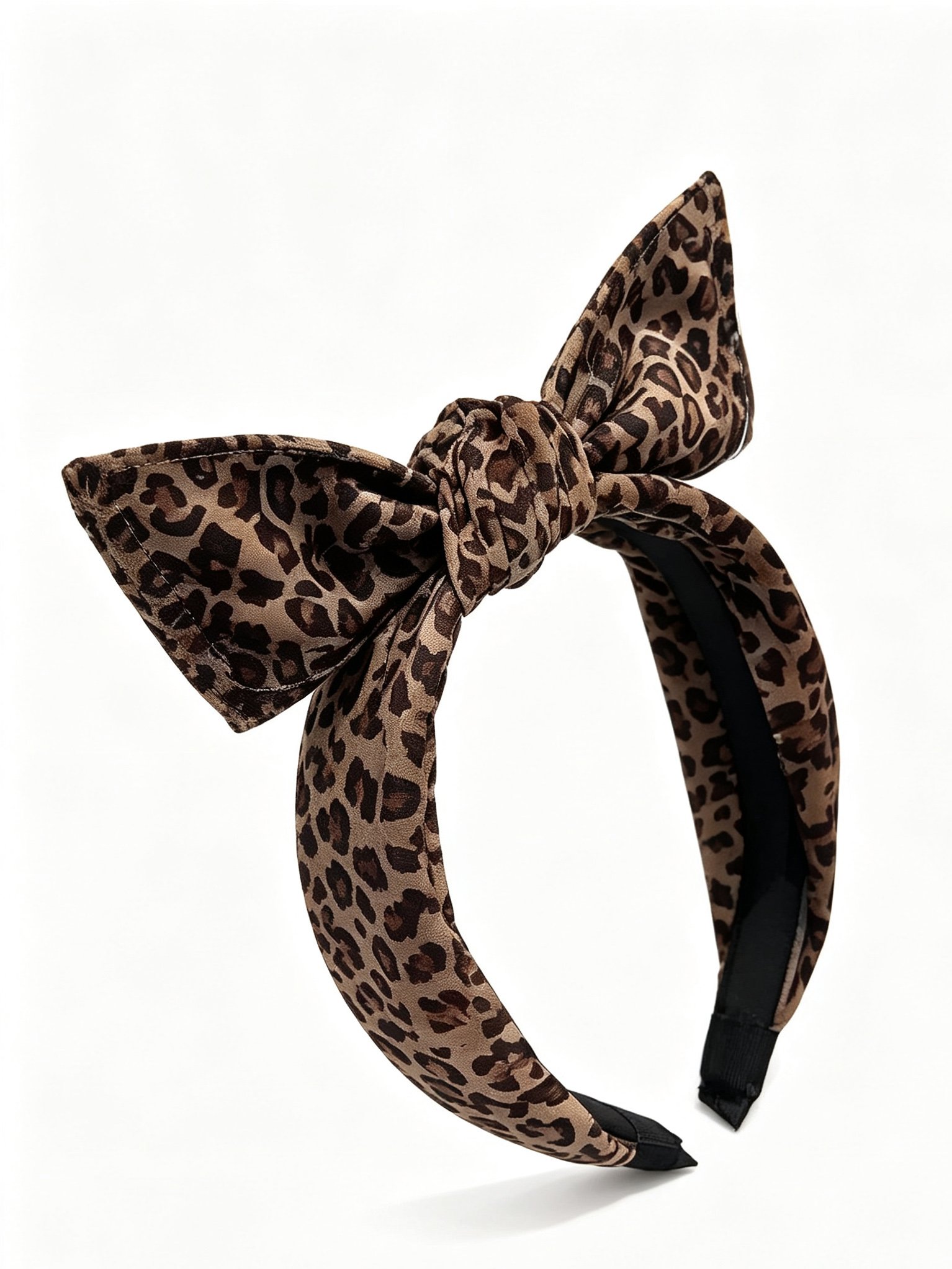 3D Bow Leopard Print Headband