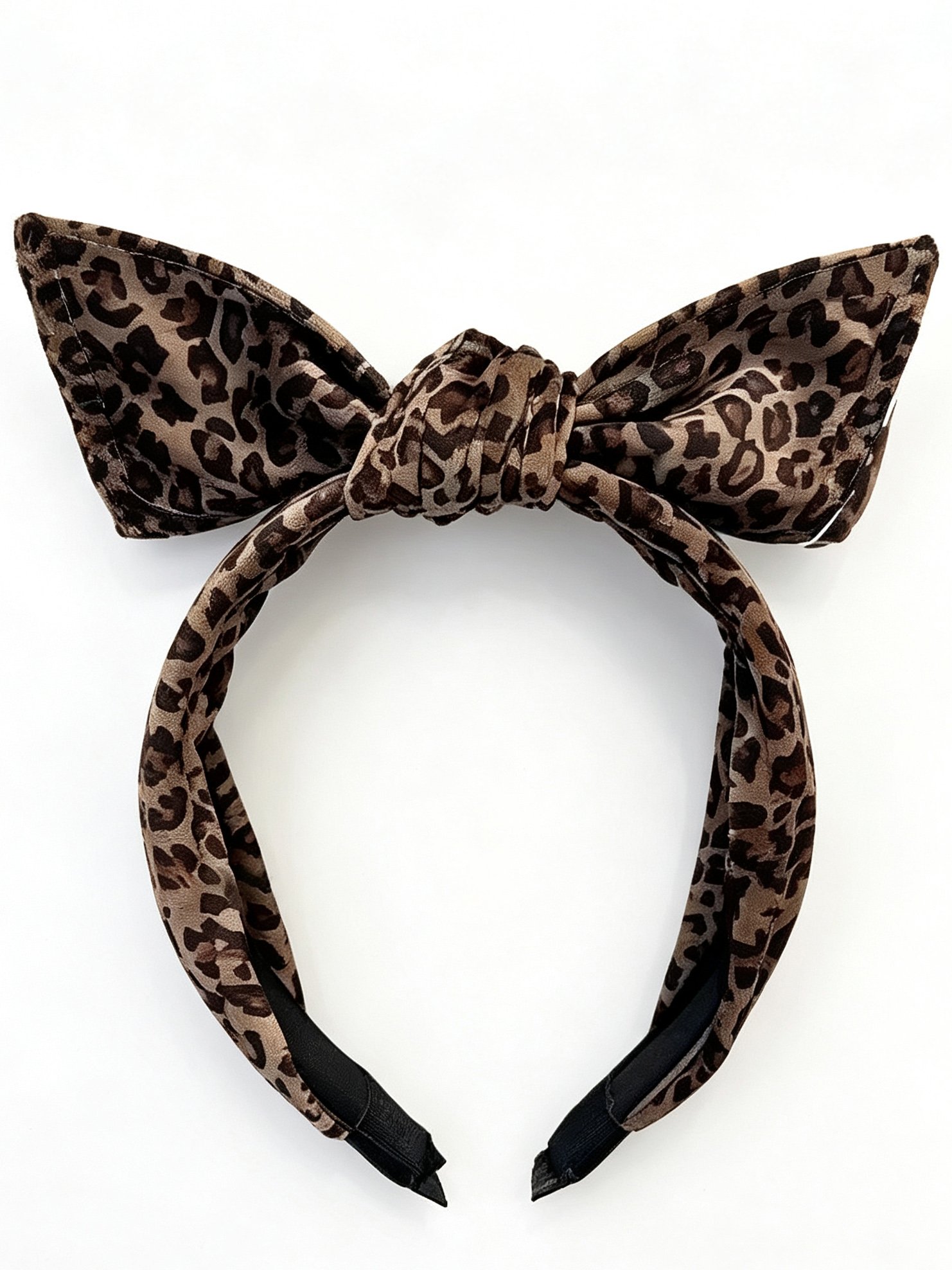 3D Bow Leopard Print Headband