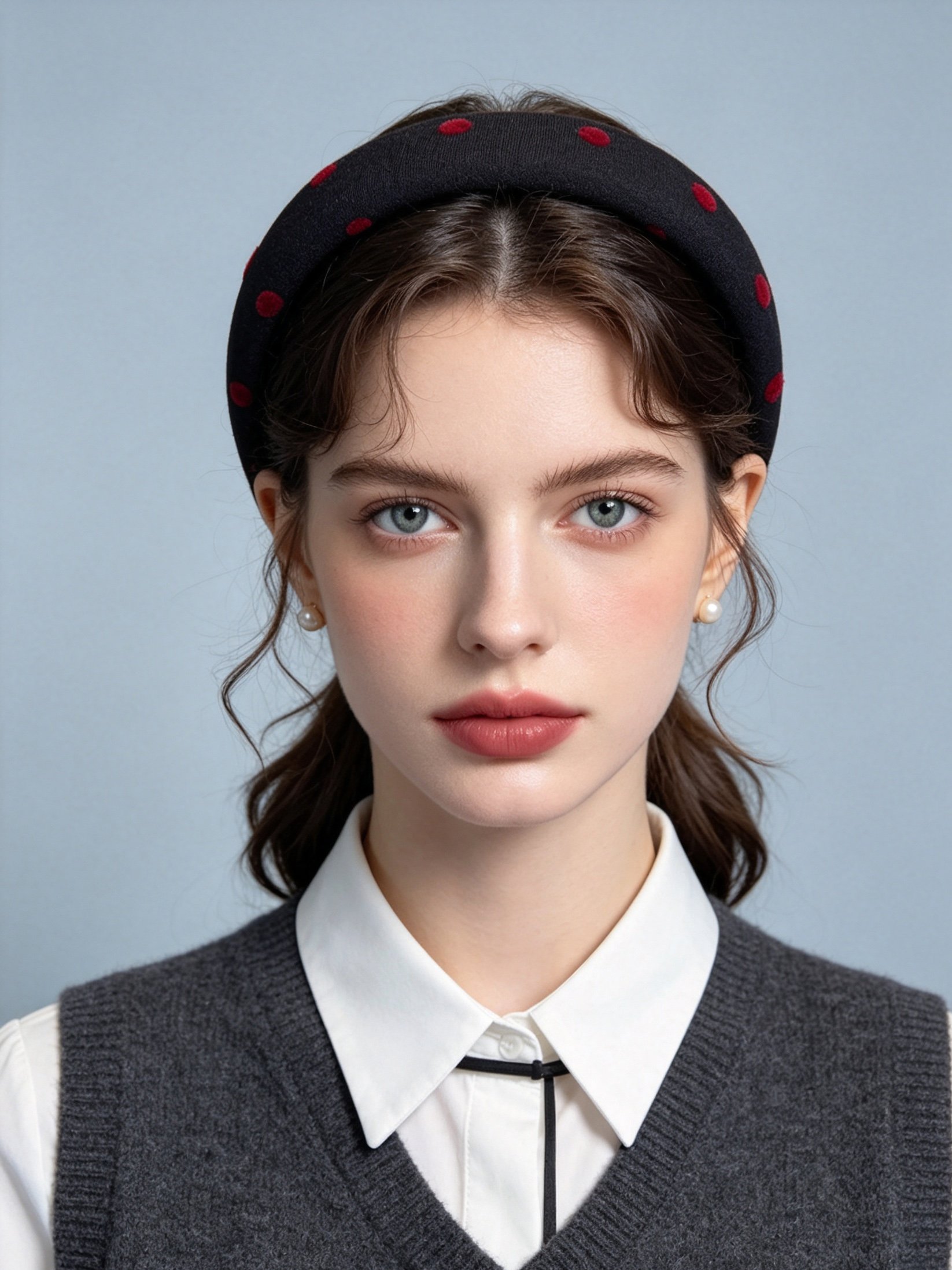 Solid Color Red Dot Pattern Headband