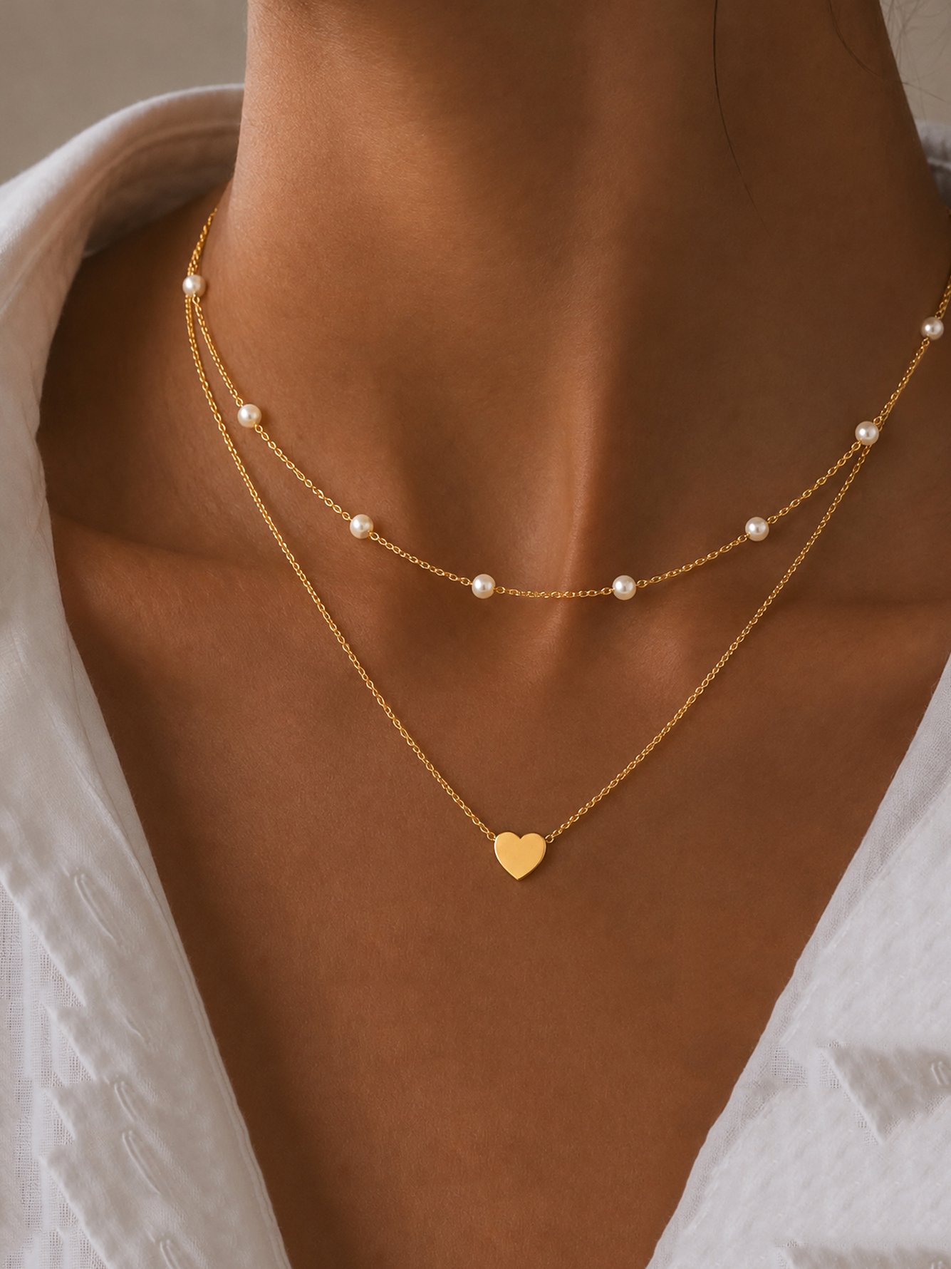 Gold Solid Pendant Necklace