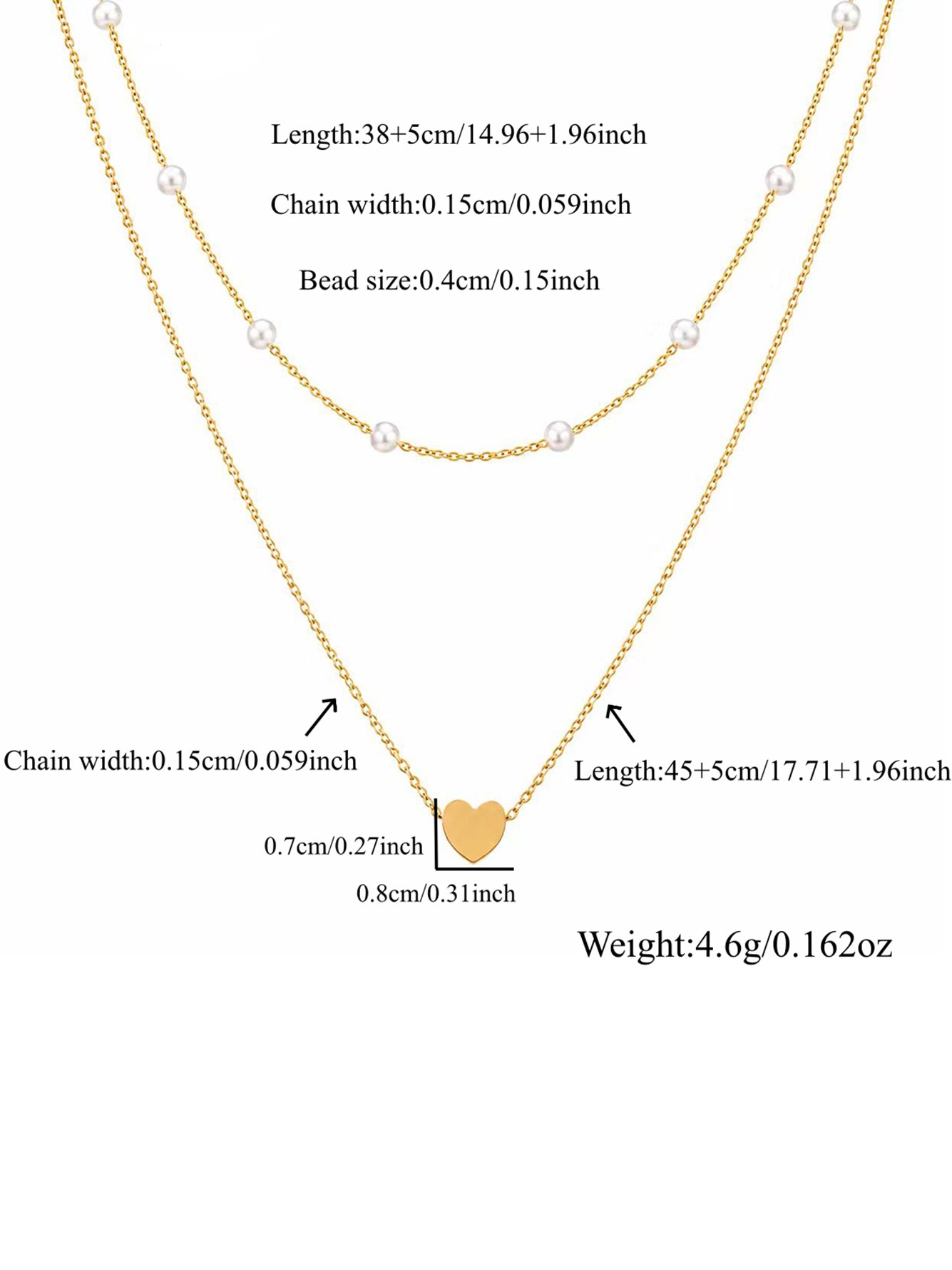 Gold Solid Pendant Necklace
