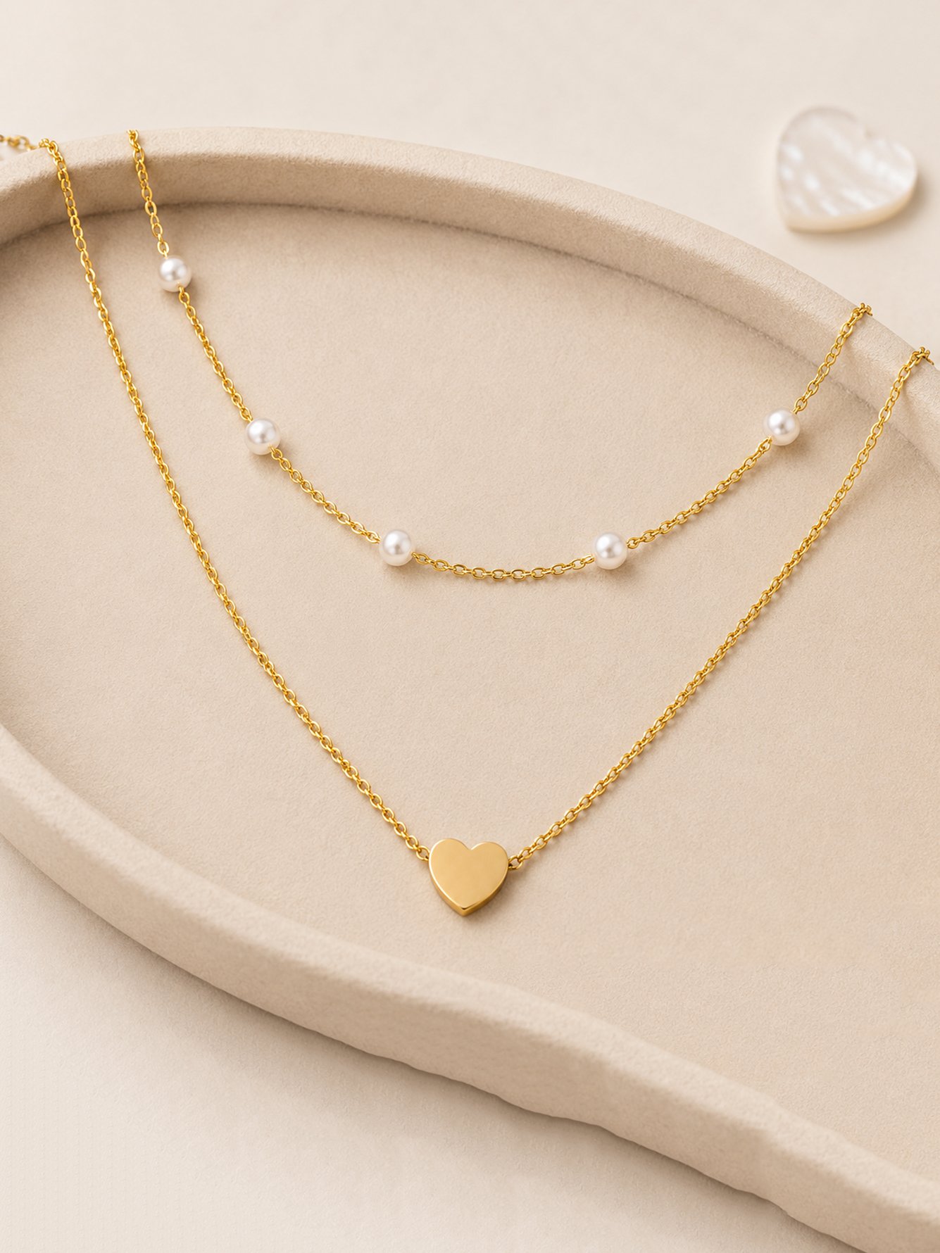 Gold Solid Pendant Necklace