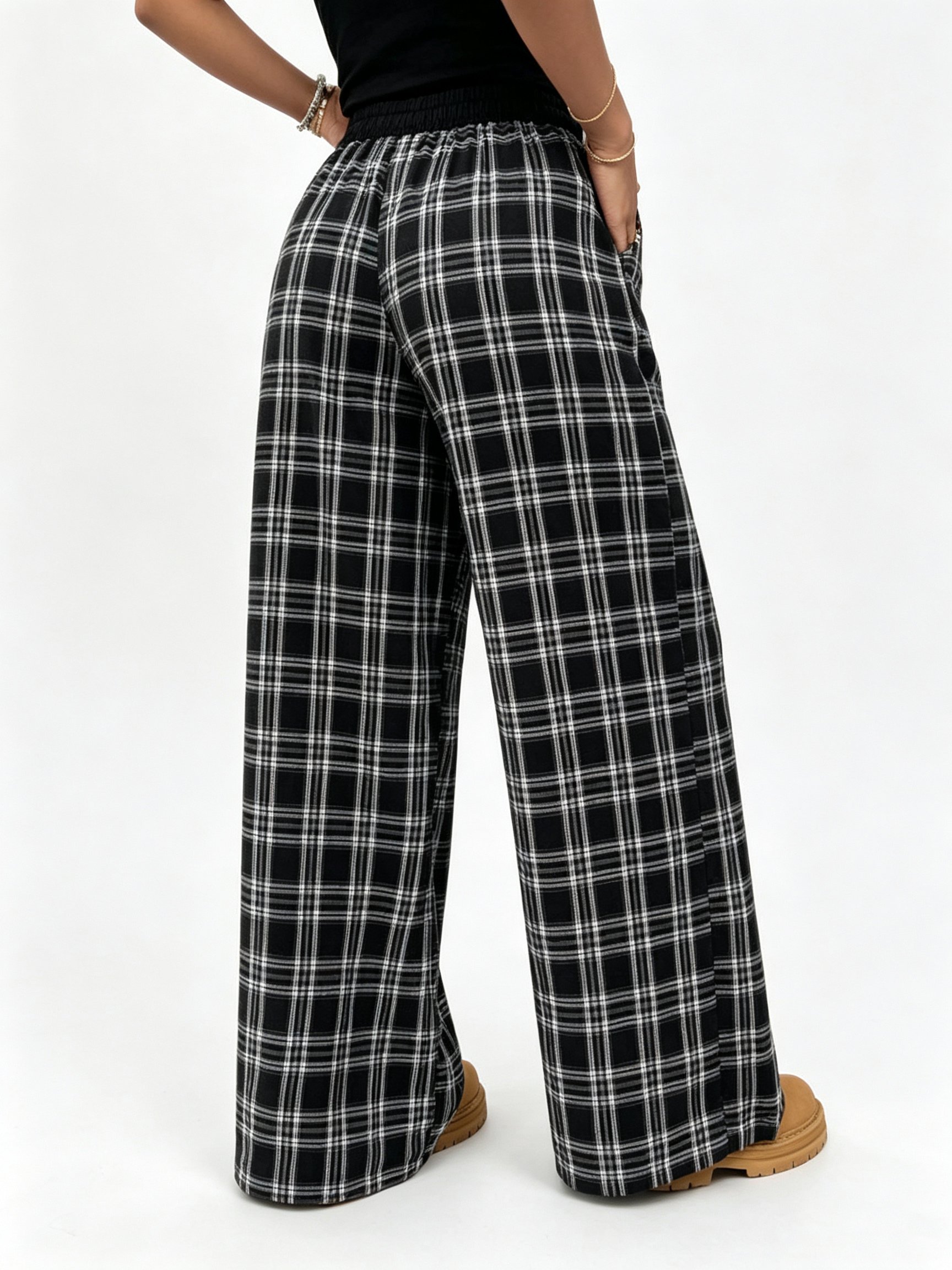 Women's Plaid Full-Length Lounge Pants