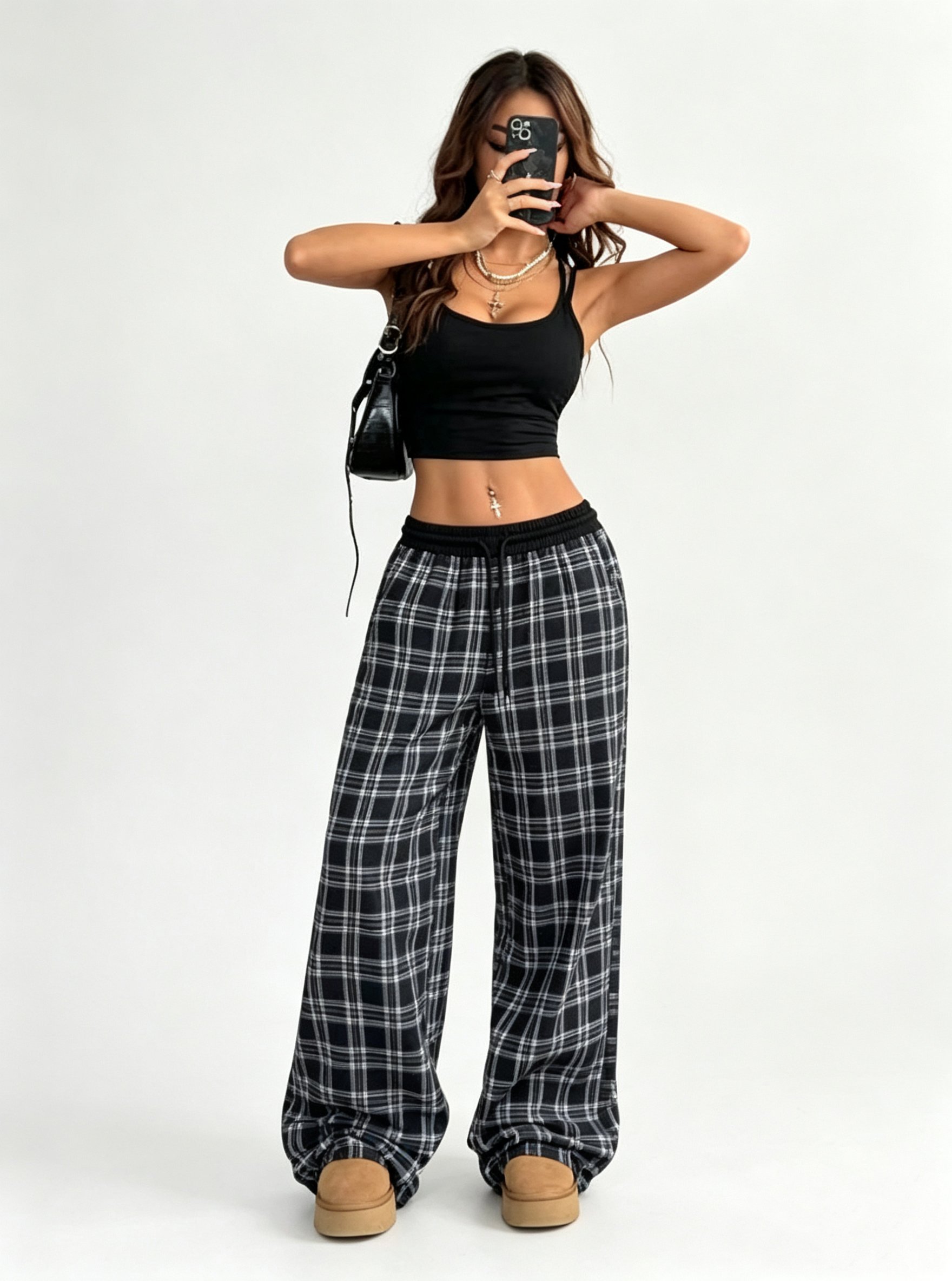 Women's Plaid Full-Length Lounge Pants