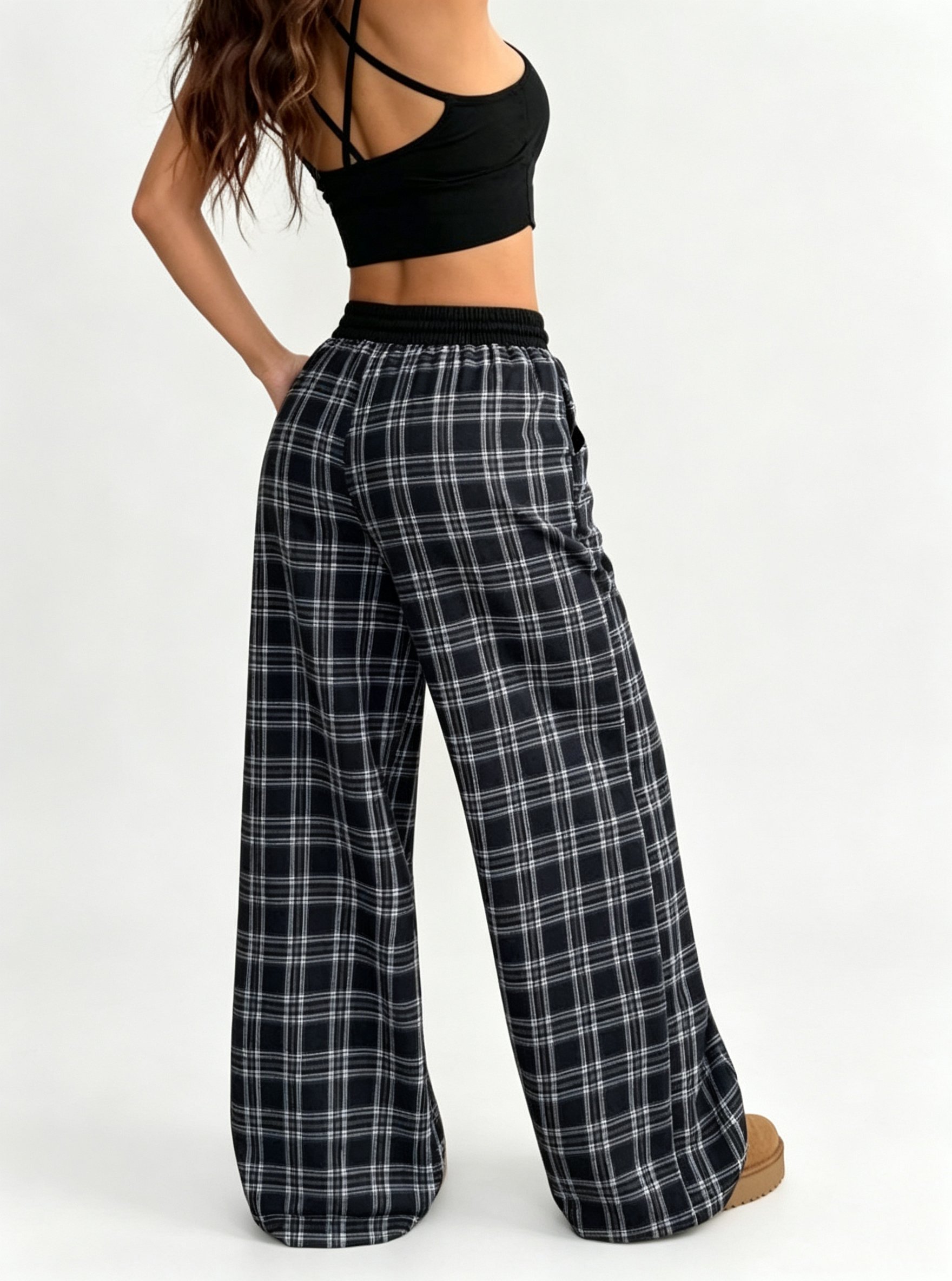 Women's Plaid Full-Length Lounge Pants