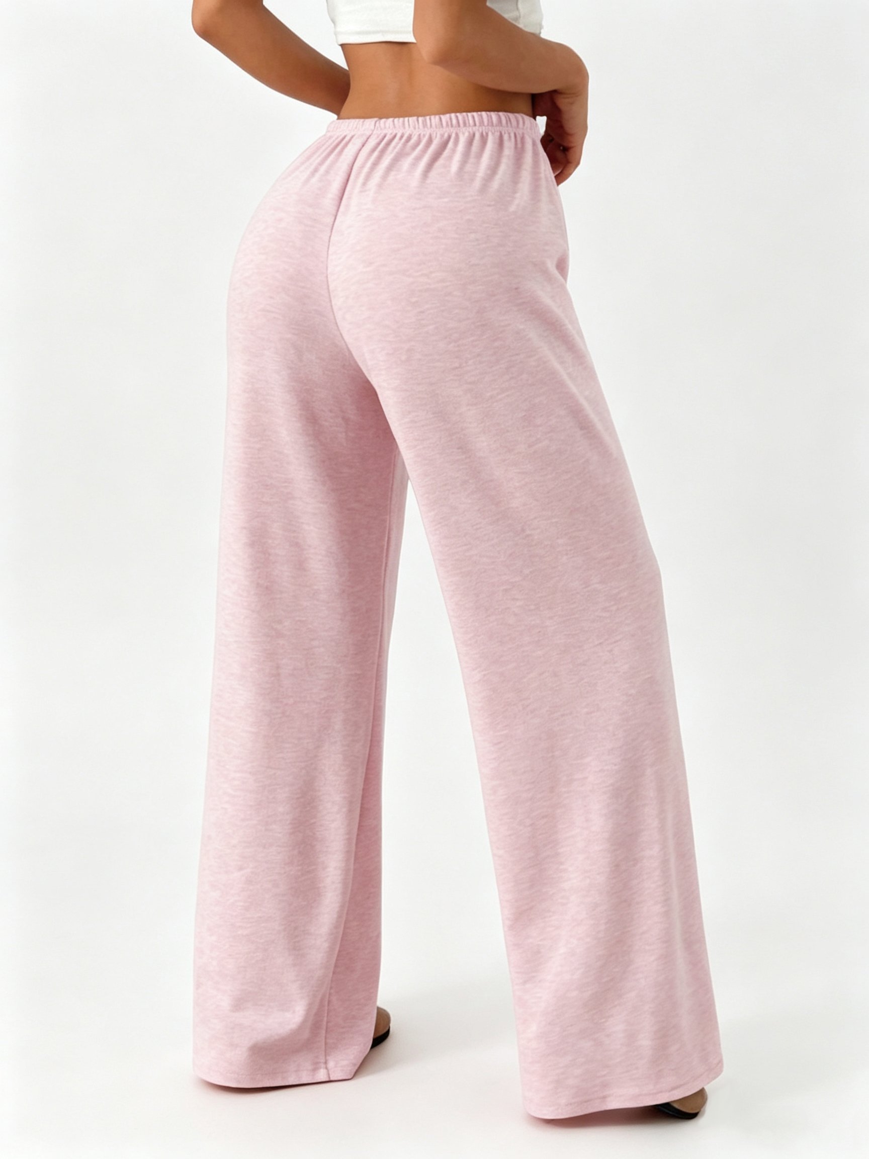 Light Pink Color Block Pajama Bottoms